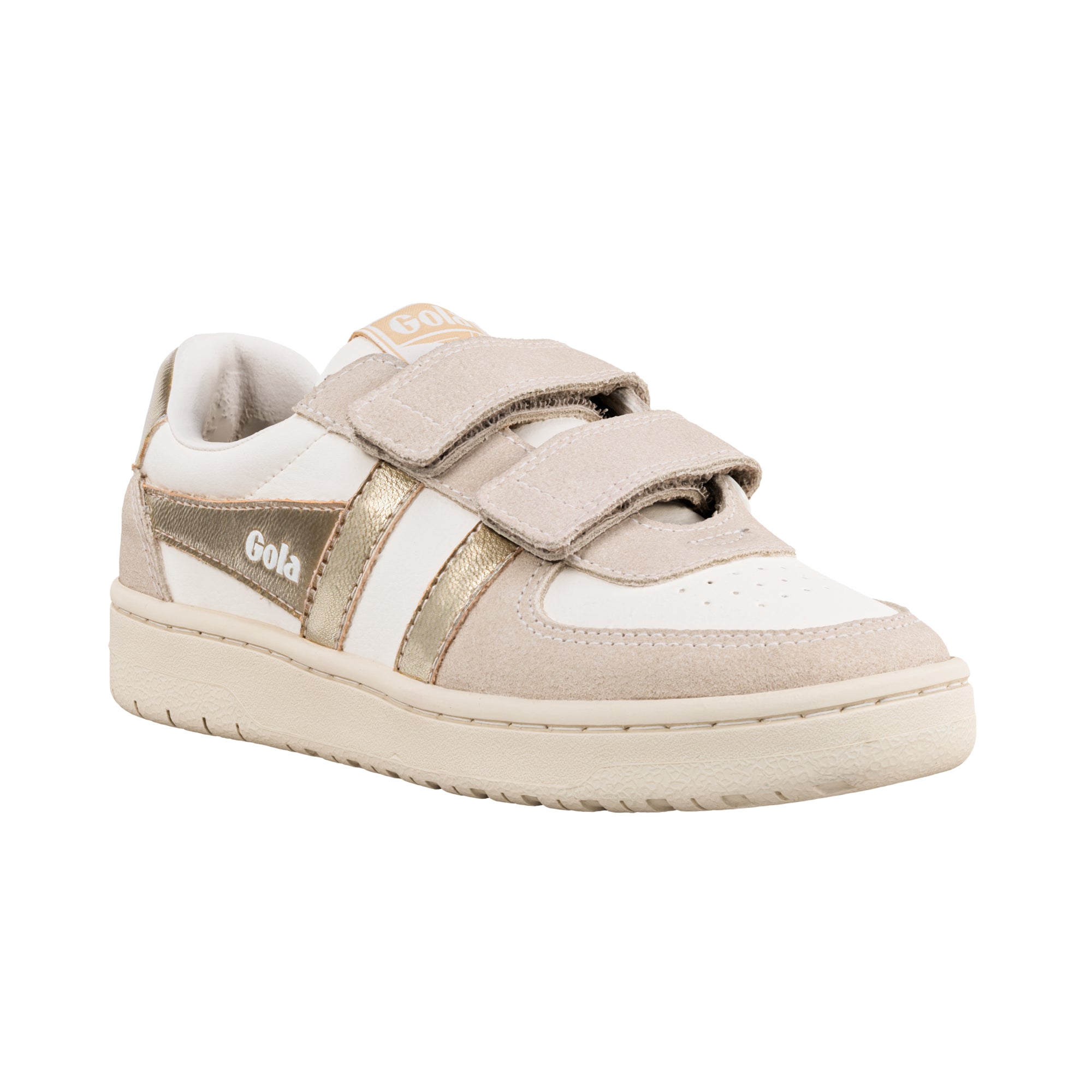 gola-hawk-mirror-strap-kinder-sneaker-creme-gold-mit-doppel-klett image 2