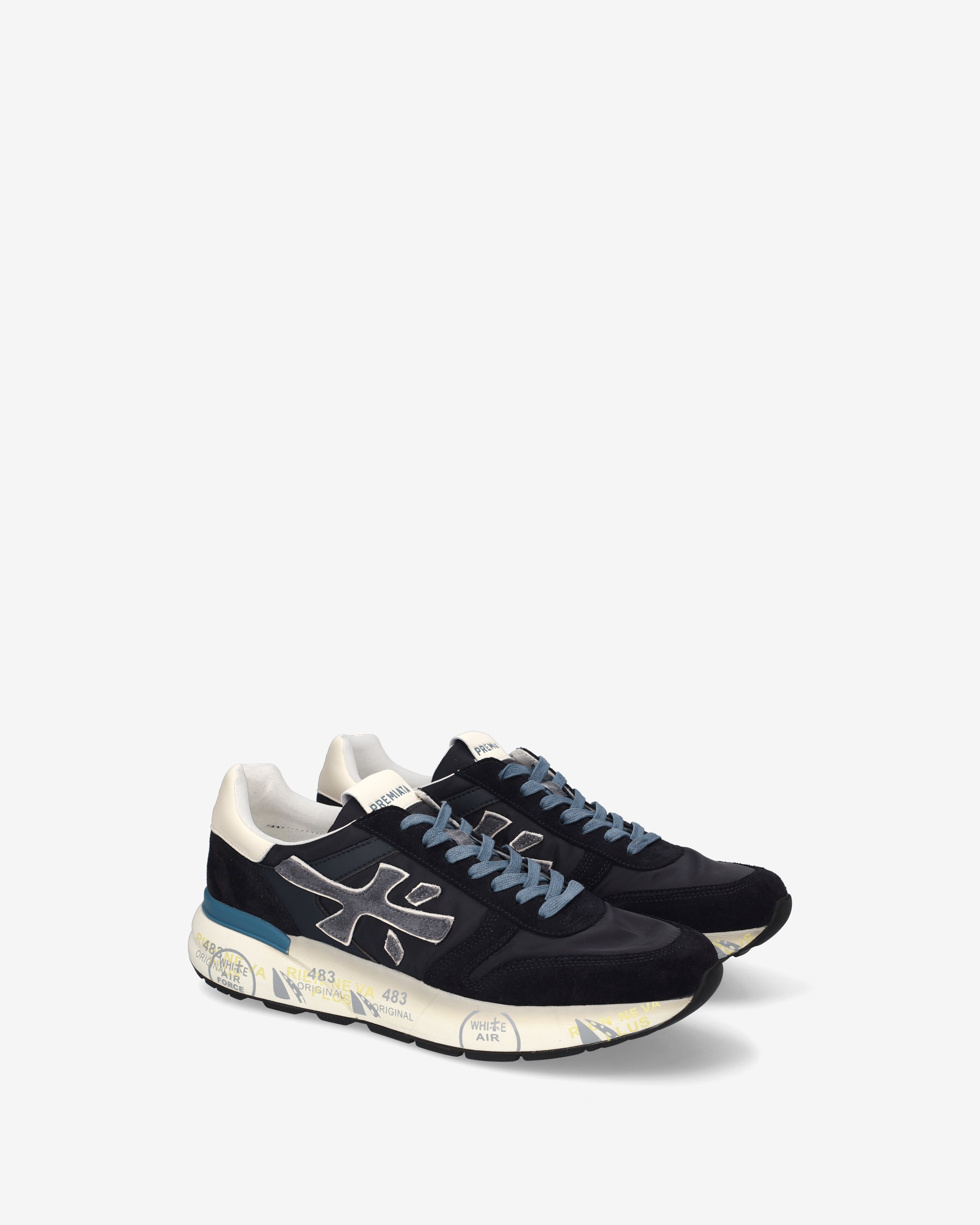 premiata-mick-7716-herren-sneaker-navy-3-cm-sohle image 2