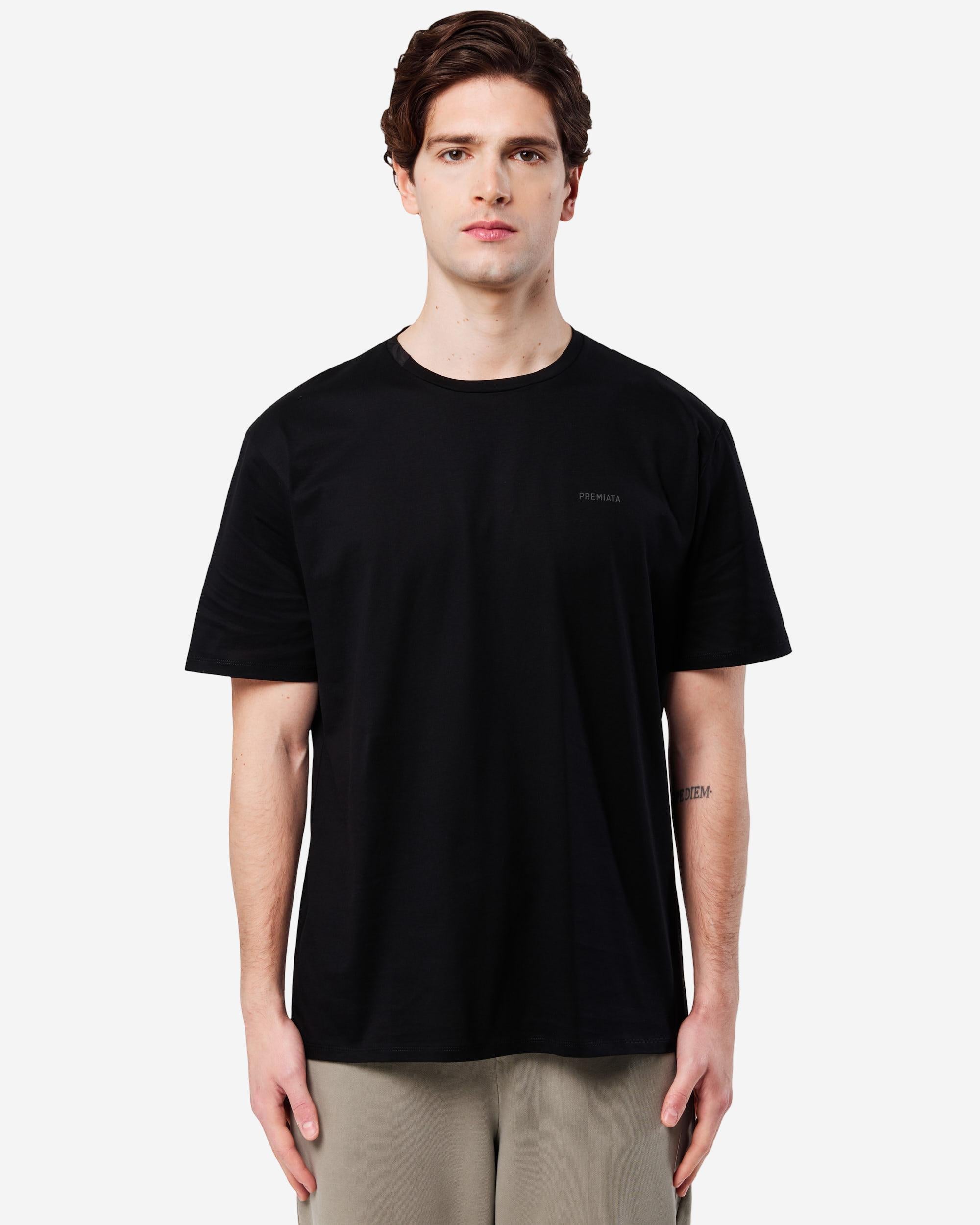 premiata-t-shirt-herren-baumwolle-nylon-schwarz-detail image 3