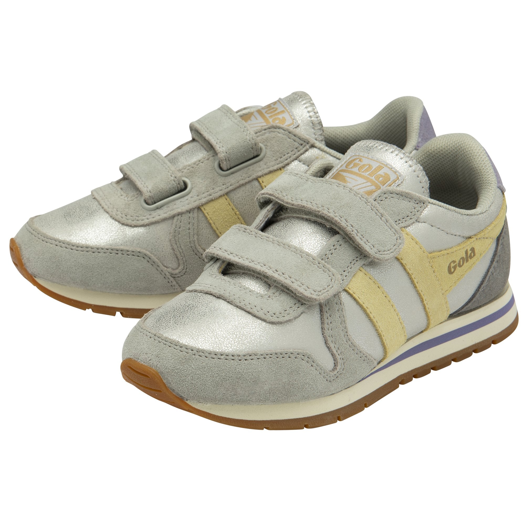 gola-daytona-blaze-strap-sneaker-f-r-kinder-m-dchen-silber-zitrone-lavendel image 3