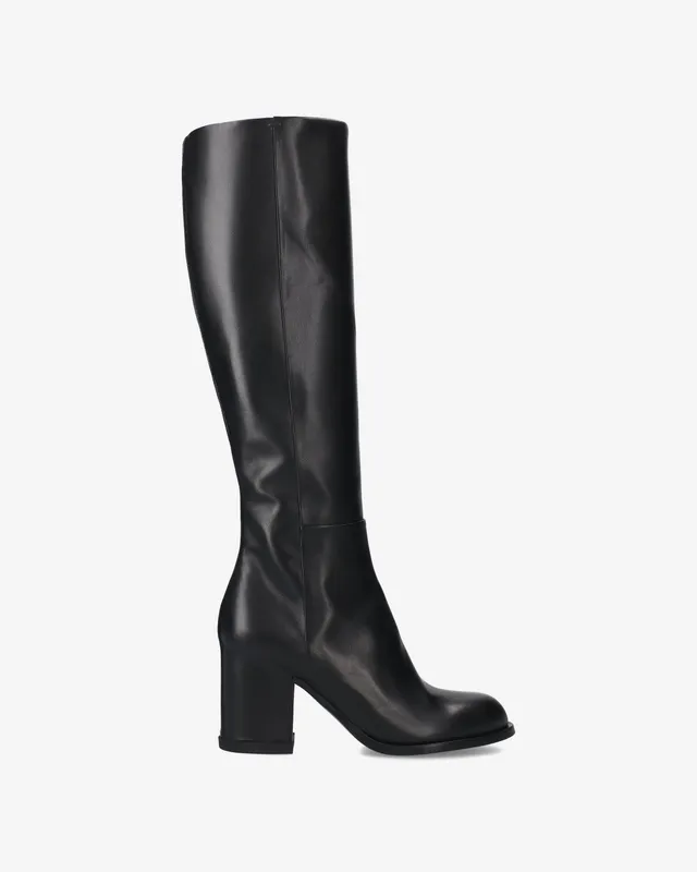 premiata-stivaletti-damen-schwarz-leder-80mm image 1