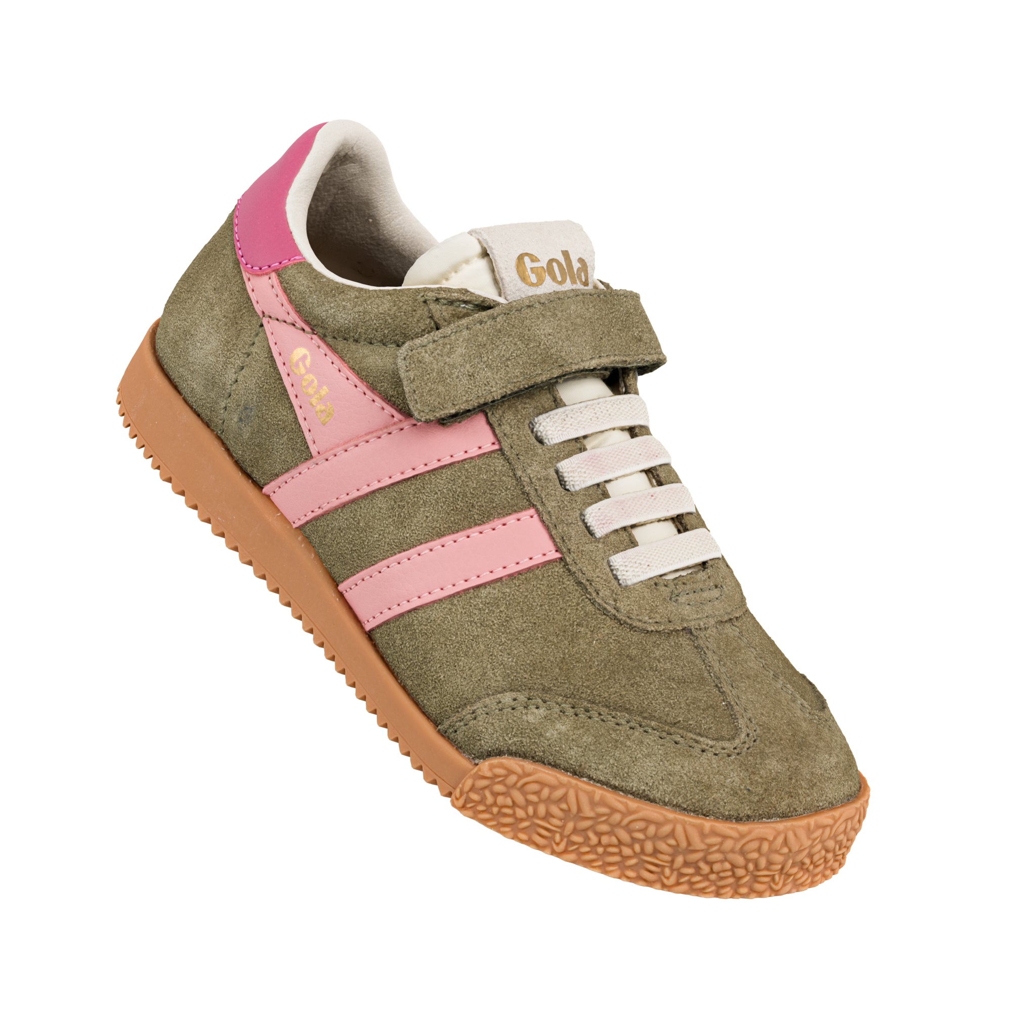 gola-elan-strap-kinder-sneaker-mit-klett-khaki-coral image 5