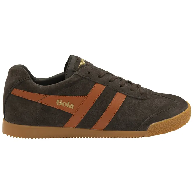 gola-harrier-herren-sneaker-dunkelbraun-wildleder-orange-1968 image 1
