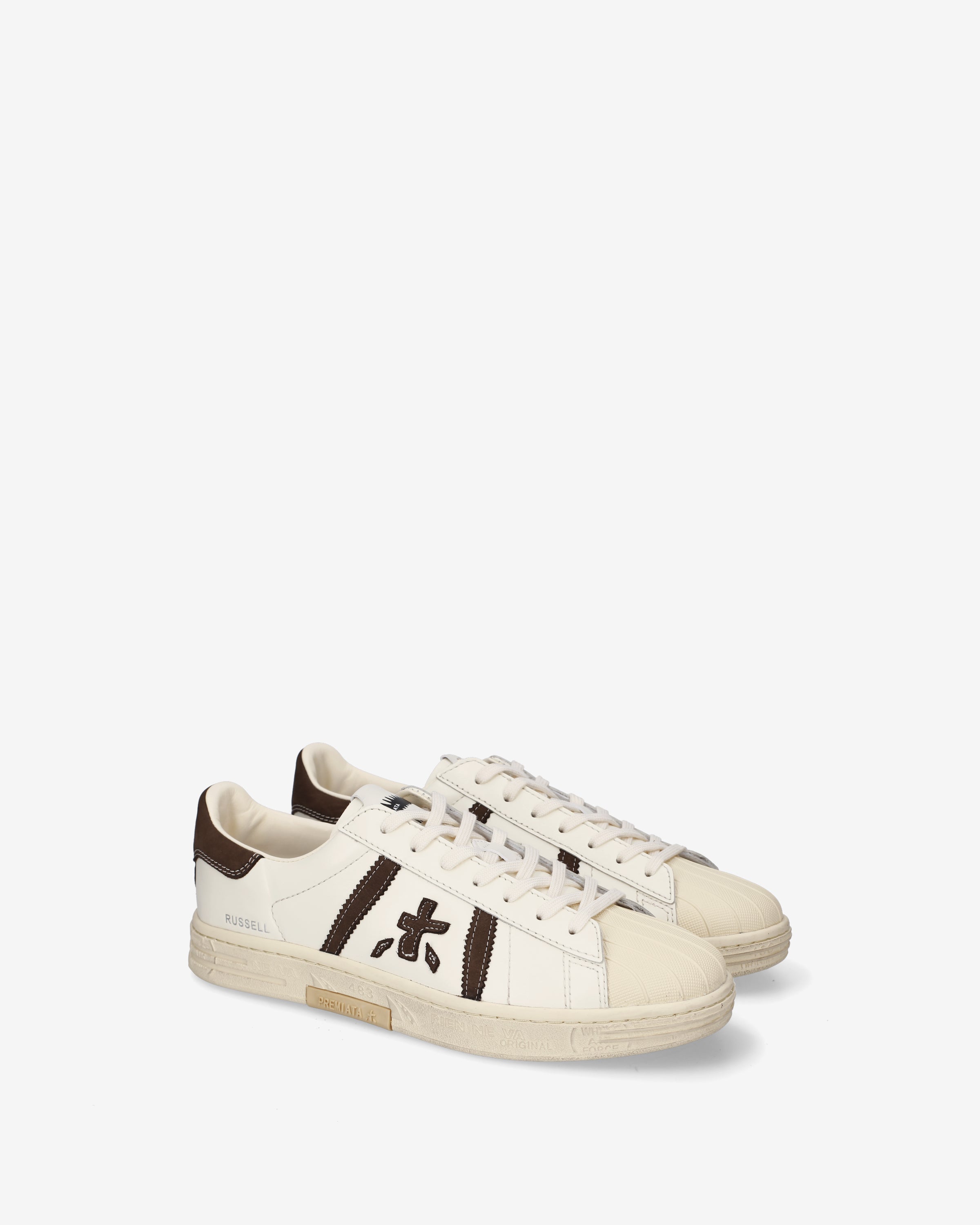 premiata-russell-8556-leder-sneaker-herren-panna-braun image 2