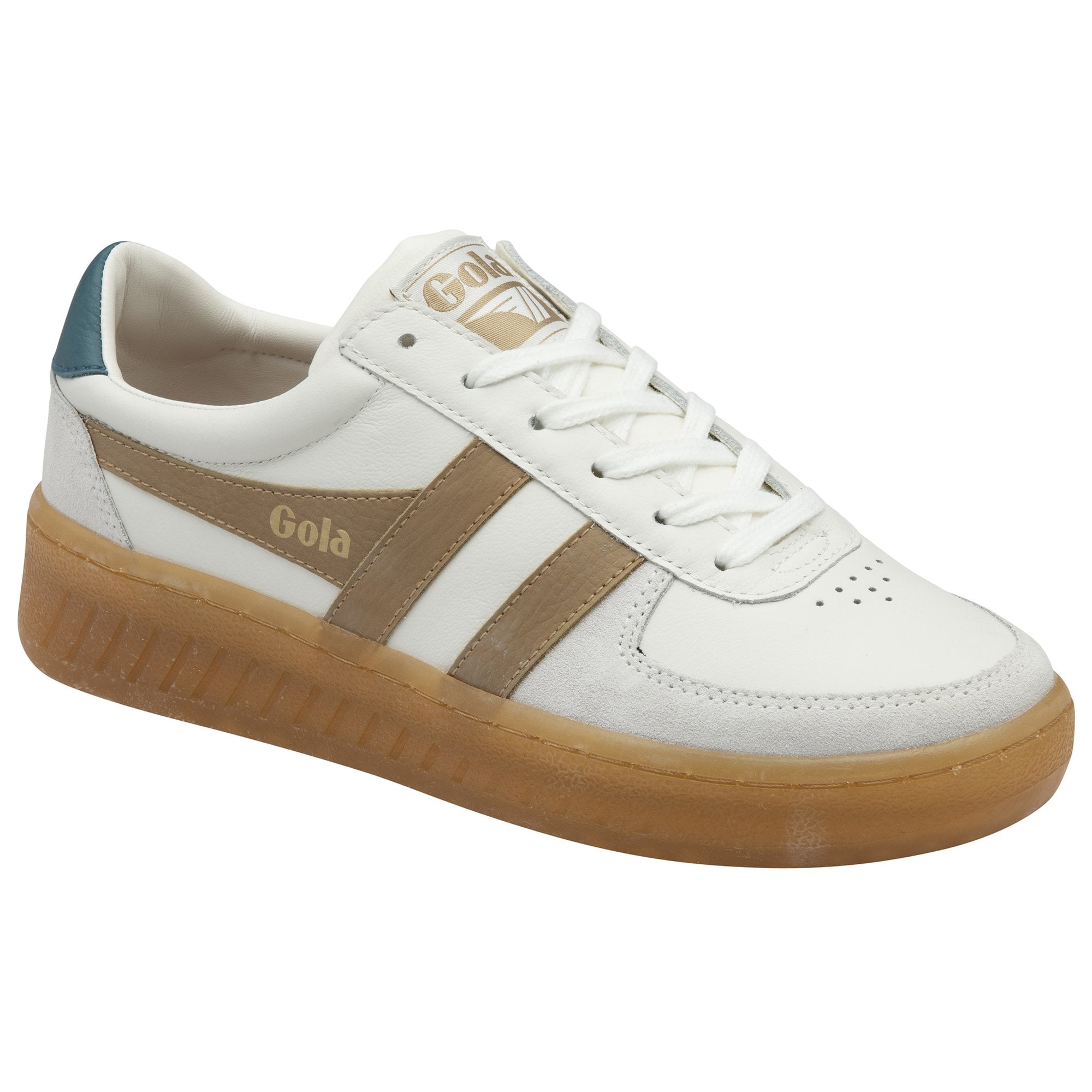 gola-grandslam-elite-damen-sneaker-wei-karamell image 2