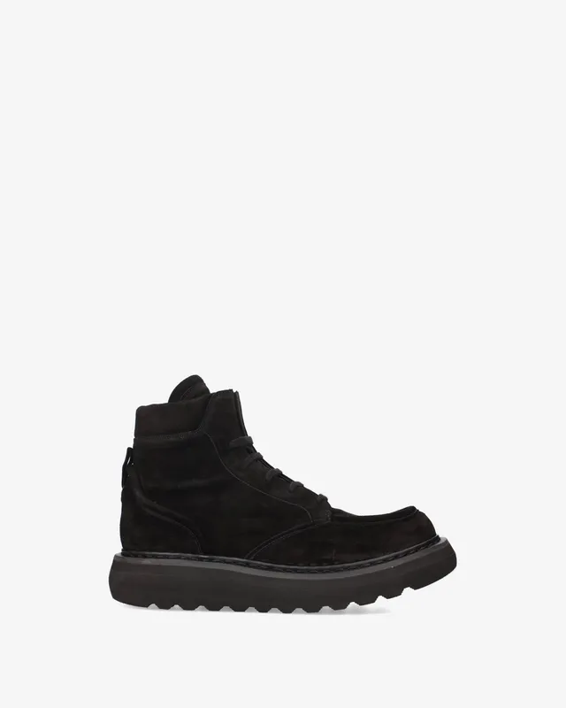 premiata-combat-boot-herren-suede-schwarz image 1