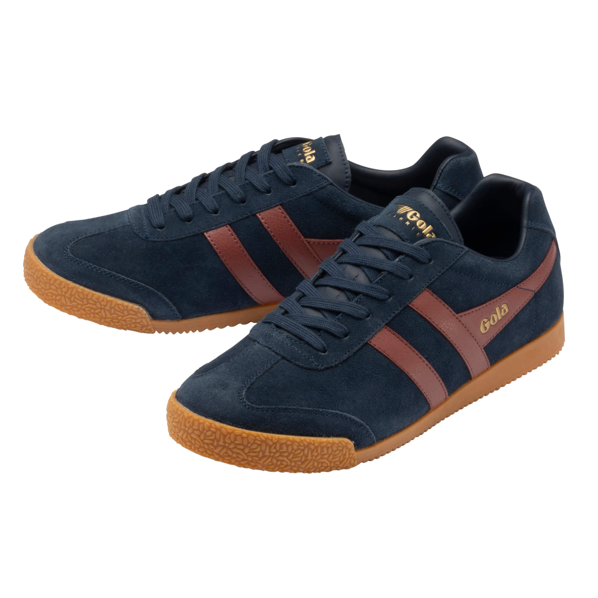 gola-harrier-herren-sneaker-aus-wildleder-navy-rot-ocker image 3
