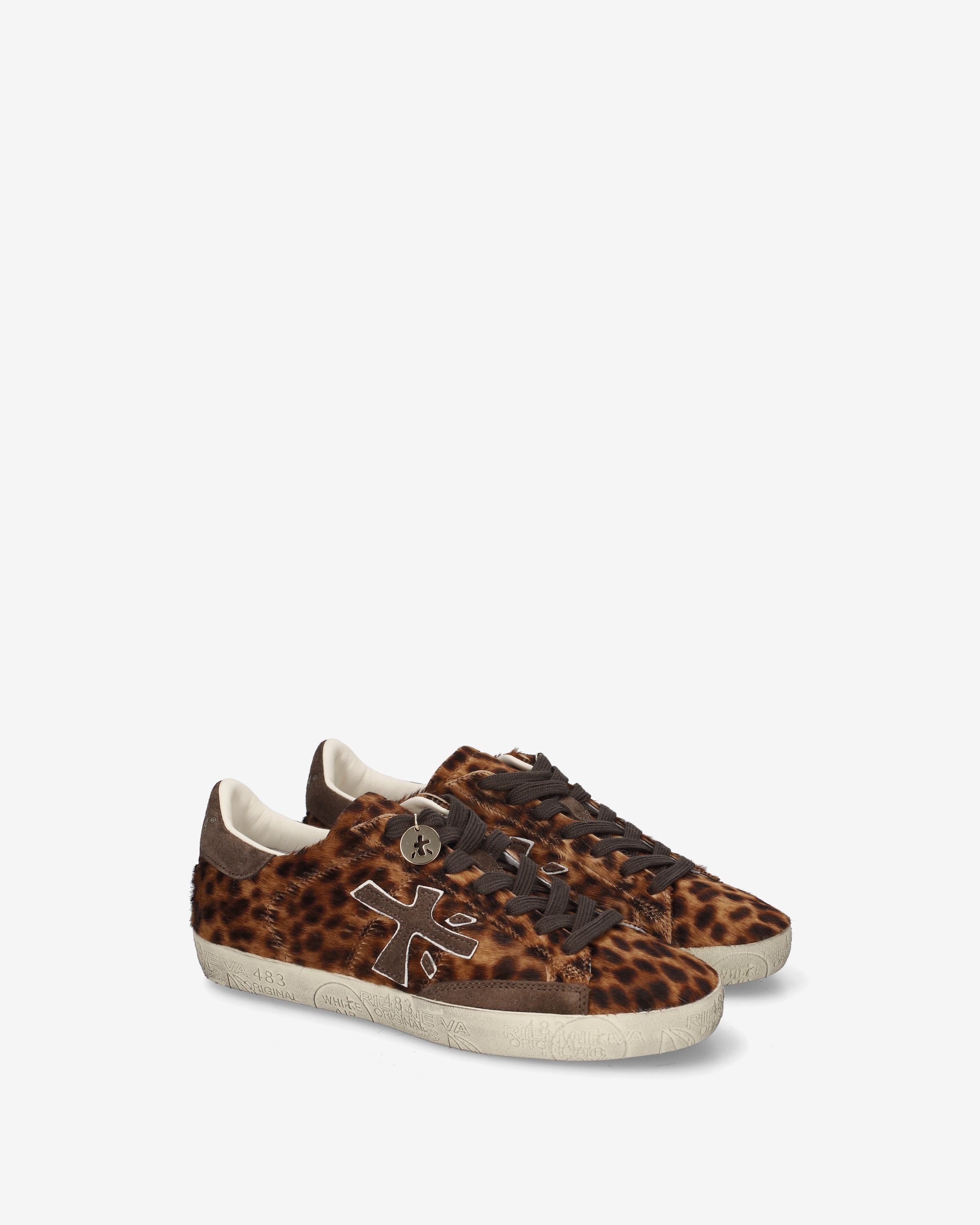 premiata-stevend-8711-damen-sneaker-braun-animalier-cavallino-suede image 2