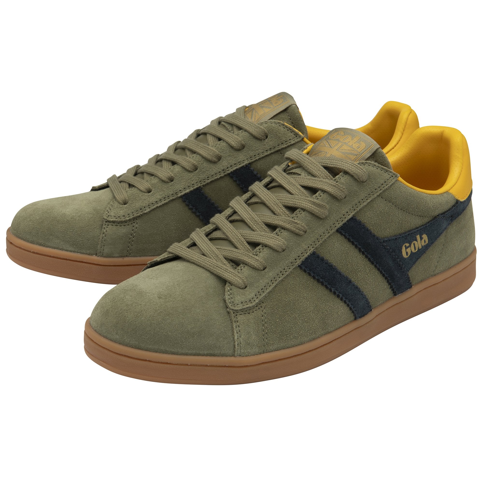 gola-equipe-ii-wildleder-sneaker-herren-khaki-navy image 3