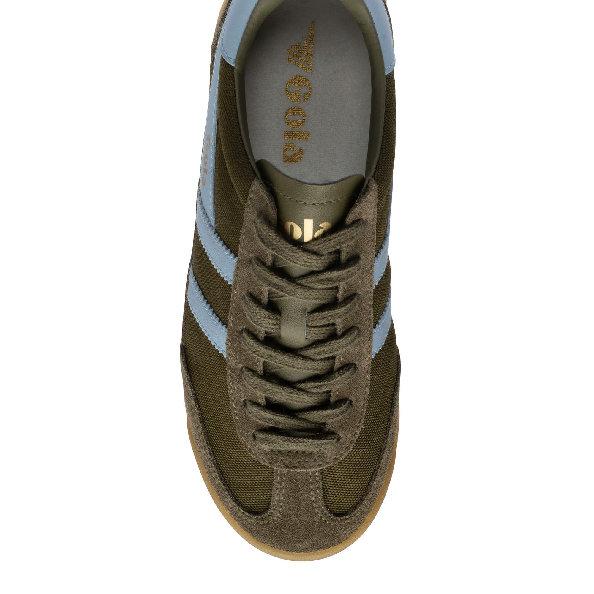 gola-tornado-damen-sneaker-khaki-nylon-wildleder-hellblau image 5