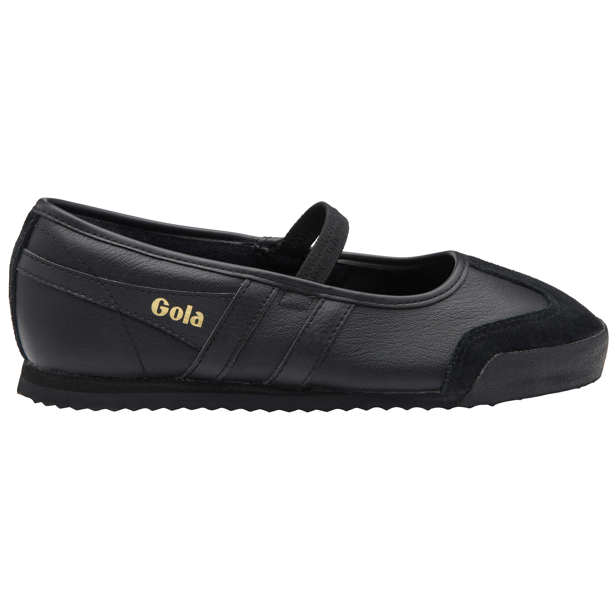 gola-celestra-damen-sneaker-ballerina-schwarz-leder image 1