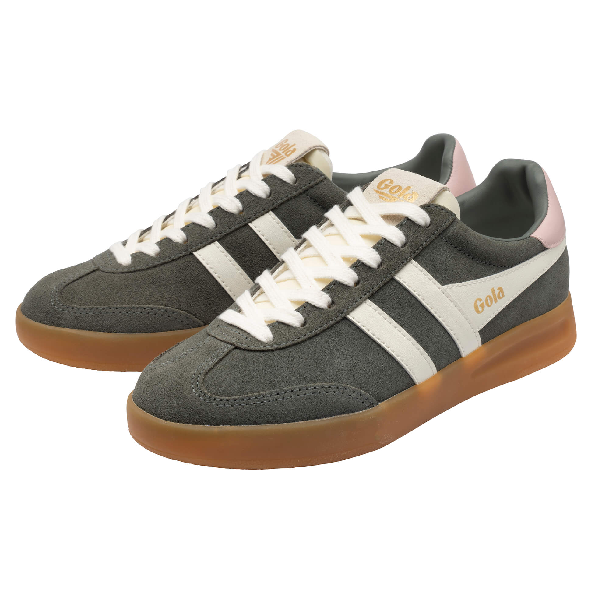 gola-cyclone-damen-sneaker-wildleder-koniferengr-n-off-white image 3