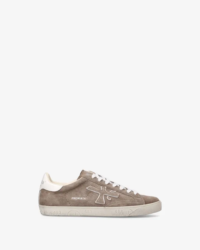 premiata-steven-6221-sneaker-beige-suede-mit-stickerei image 1