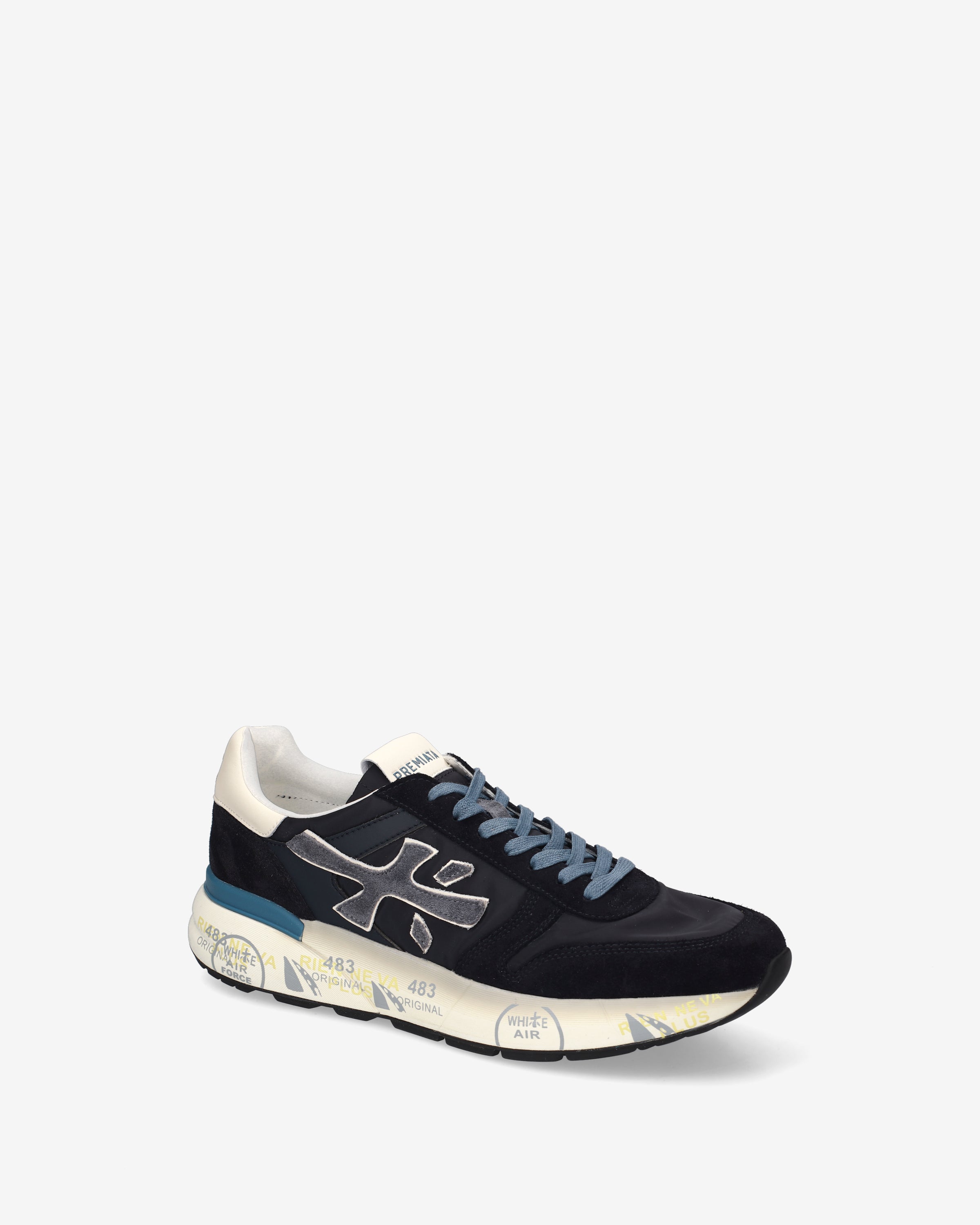 premiata-mick-7716-herren-sneaker-navy-3-cm-sohle image 4