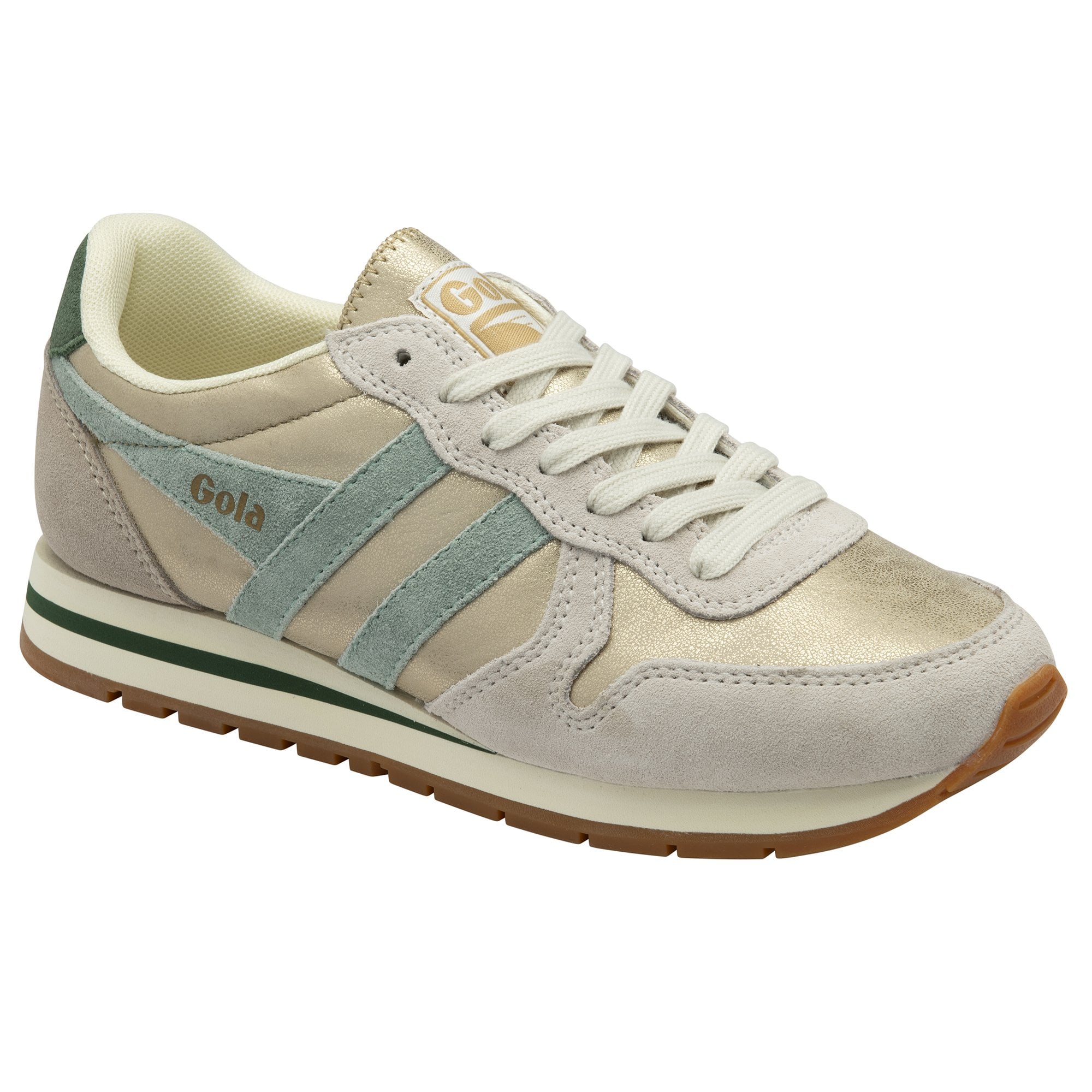 gola-daytona-blaze-sneaker-f-r-damen-gold-nebelgr-n-tannengr-n image 2