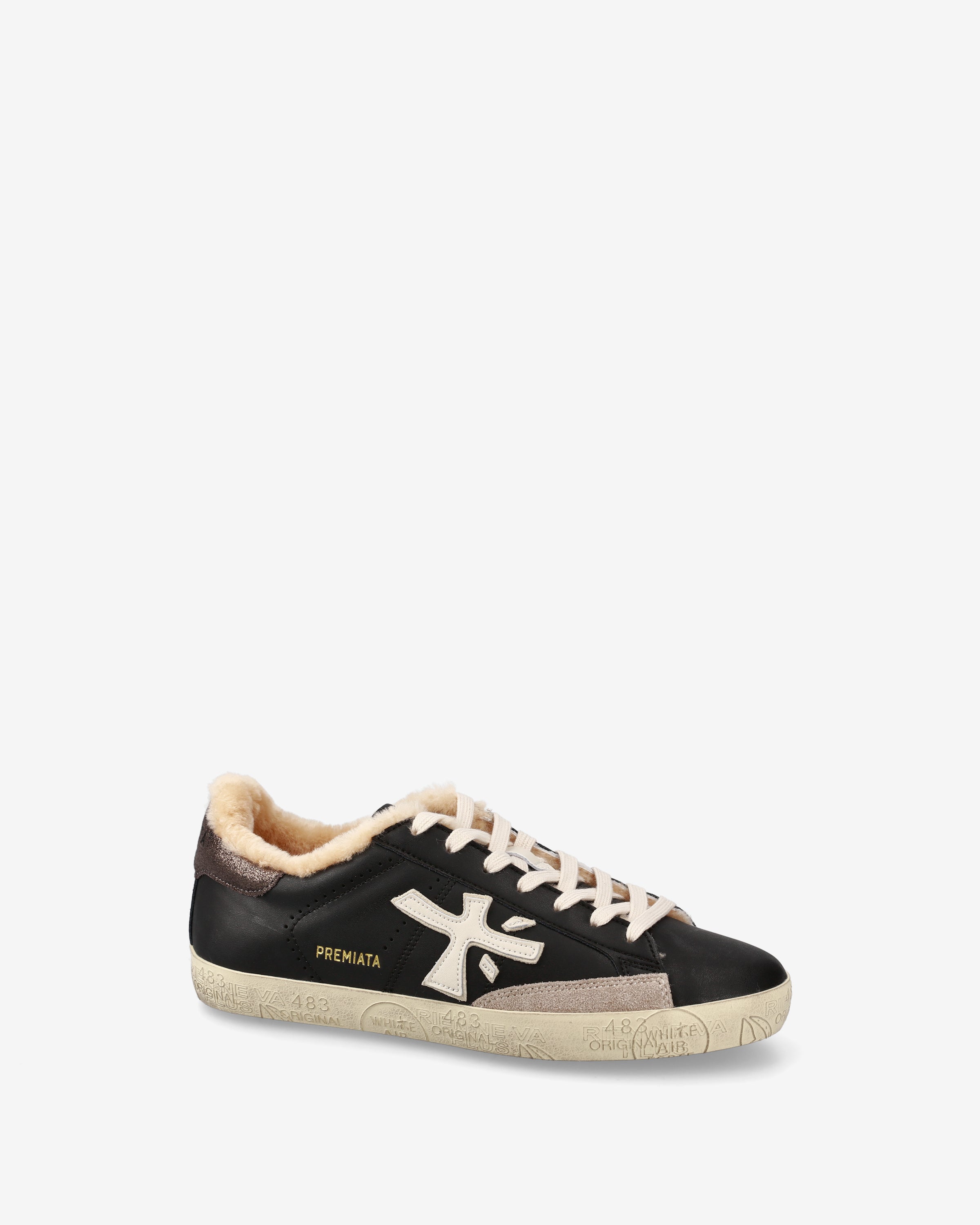 premiata-stevend-7603m-sneaker-wei-schwarz-gold image 4