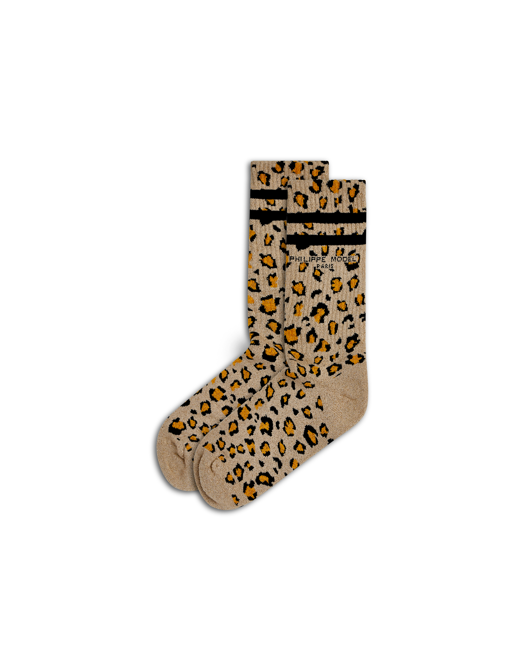 philippe-model-unisex-socken-baumwolle-pailletten-platin image 1