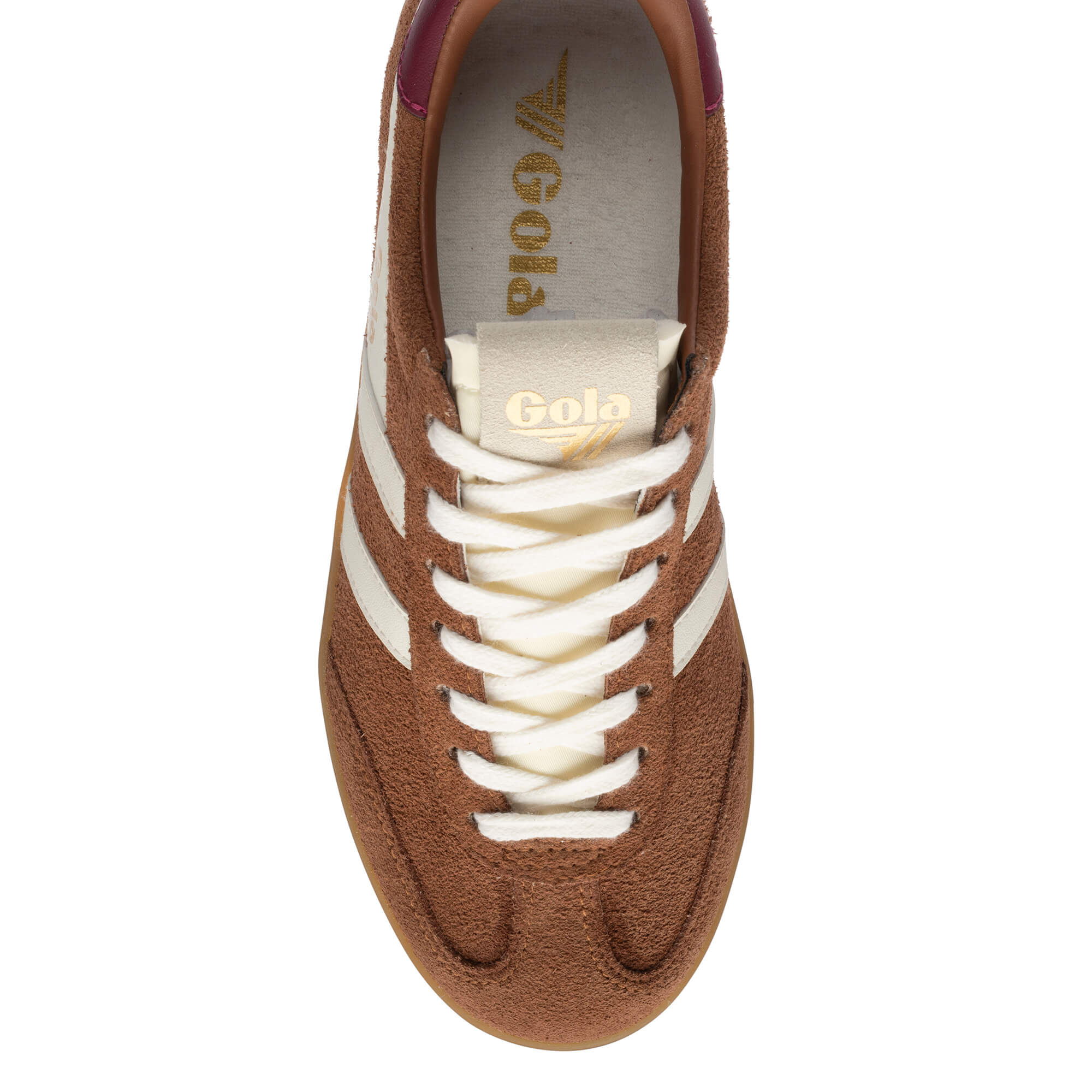 gola-cyclone-sneaker-f-r-damen-umbra-cremewei-kirschrot image 5