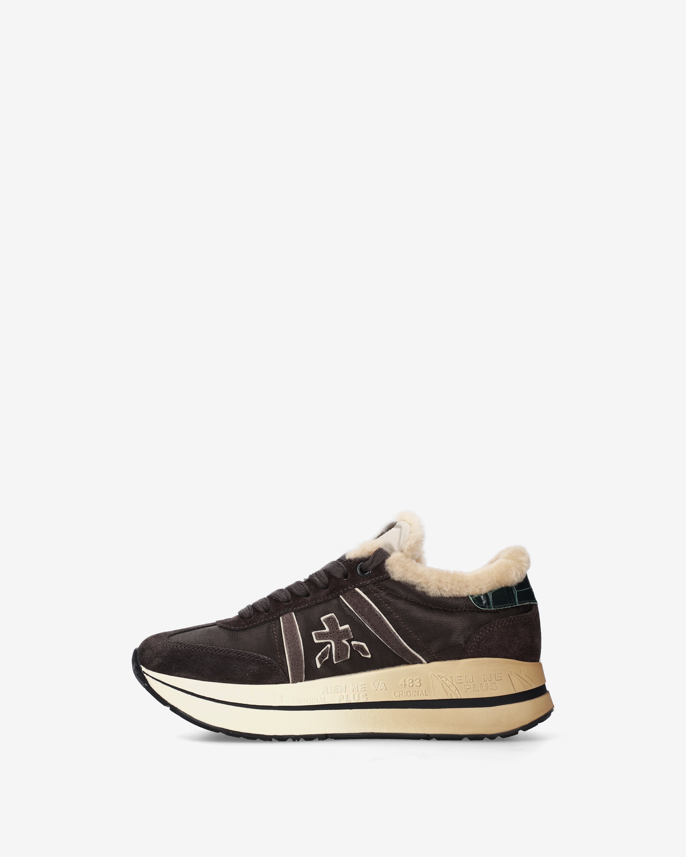 premiata-bethcoin-8505m-damen-sneaker-vintage-platform-montone image 3