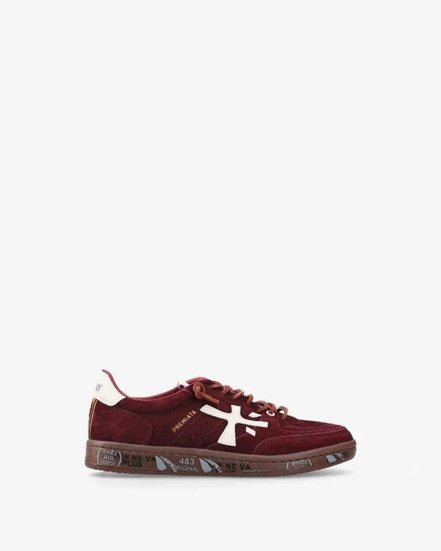 premiata-bskt-clayd-7688-sneaker-burgundy-cavallino image 1