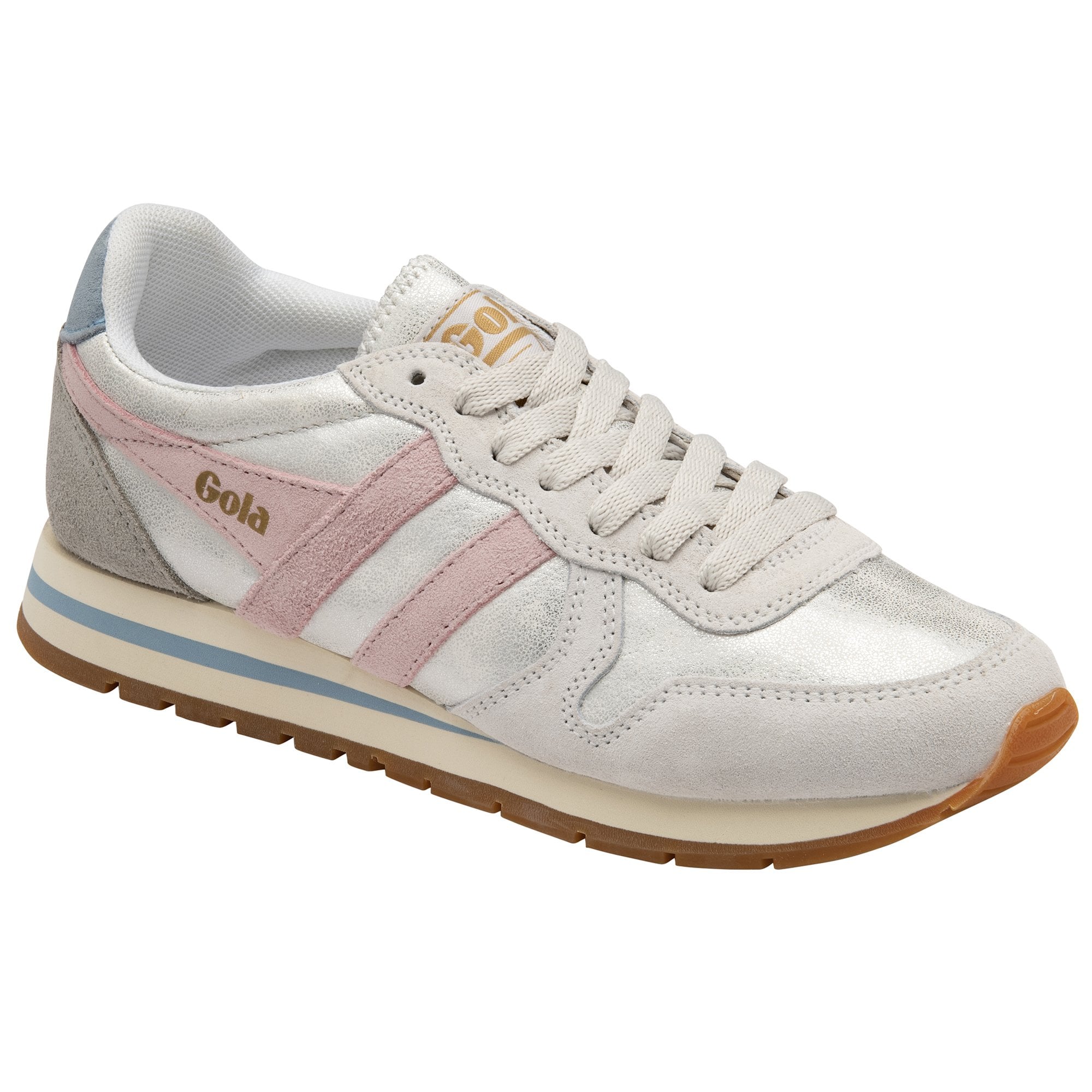 gola-daytona-blaze-damen-sneaker-silber-kreiderosa-eisbergblau image 2
