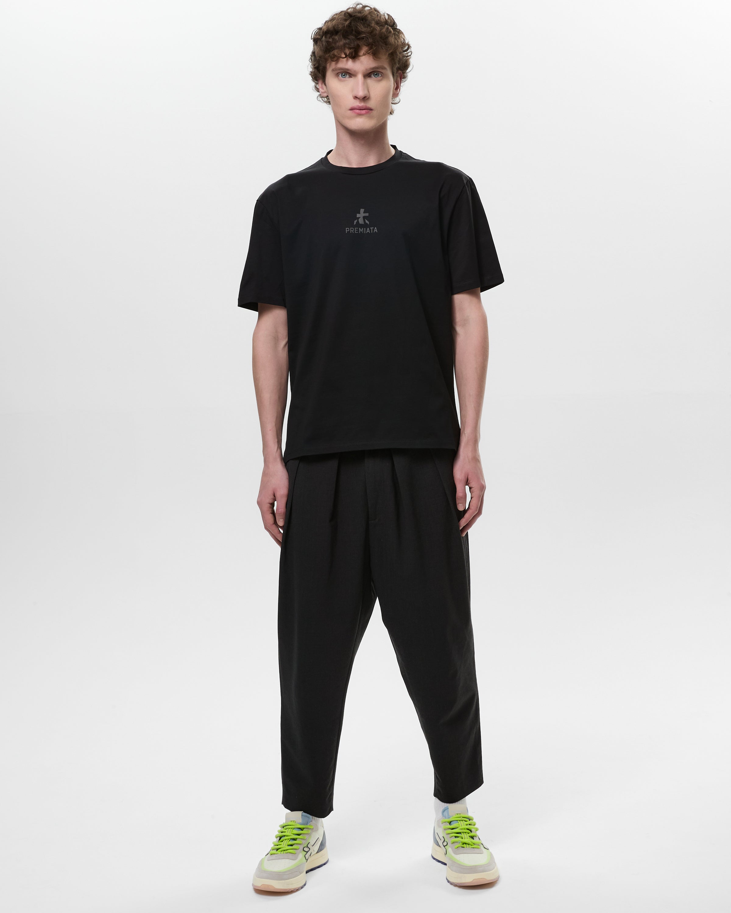 premiata-t-shirt-jersey-schwarz-mit-logo-herren-regular-fit image 3