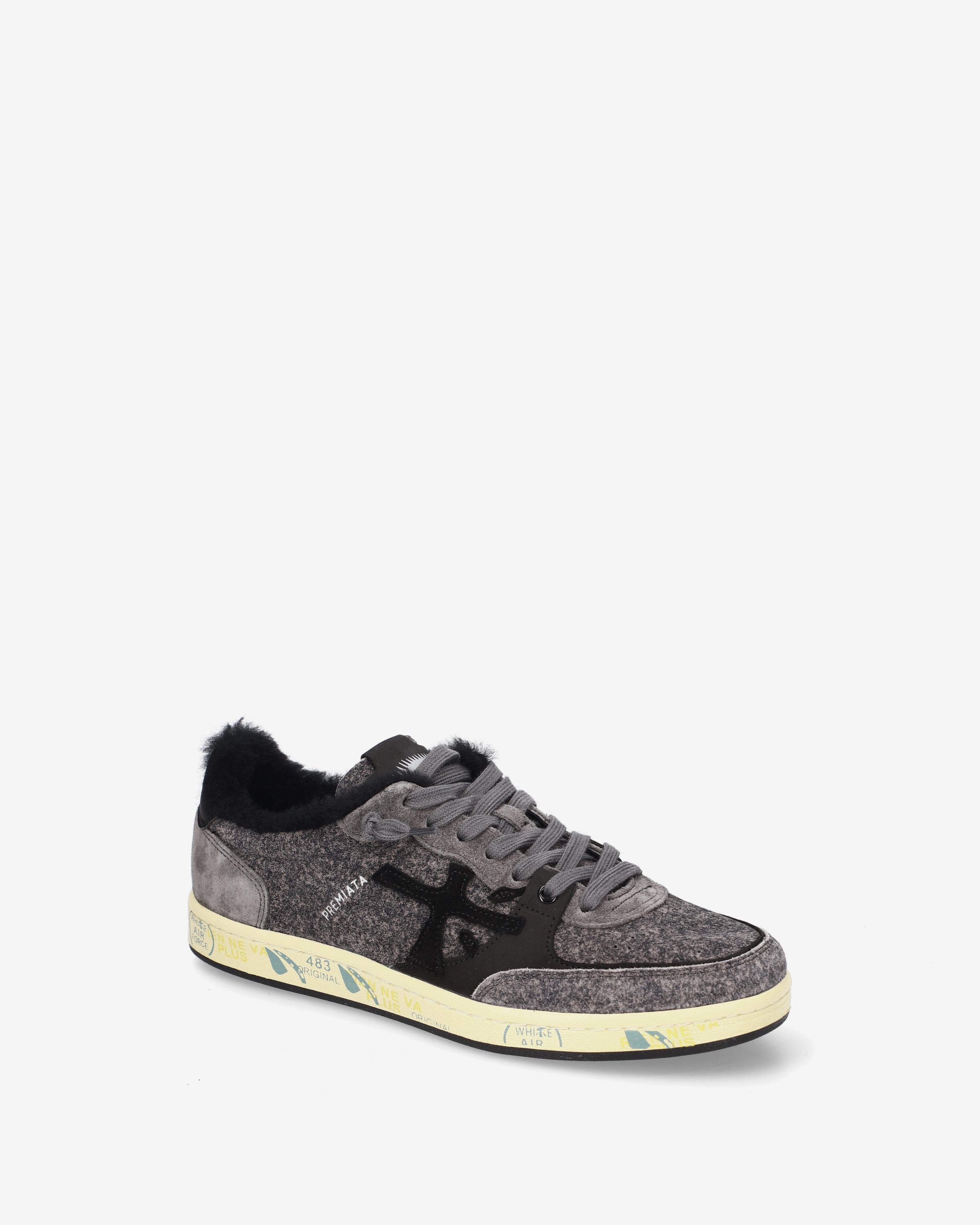 premiata-bskt-clay-8713m-sneaker-grey-suede-herren image 4
