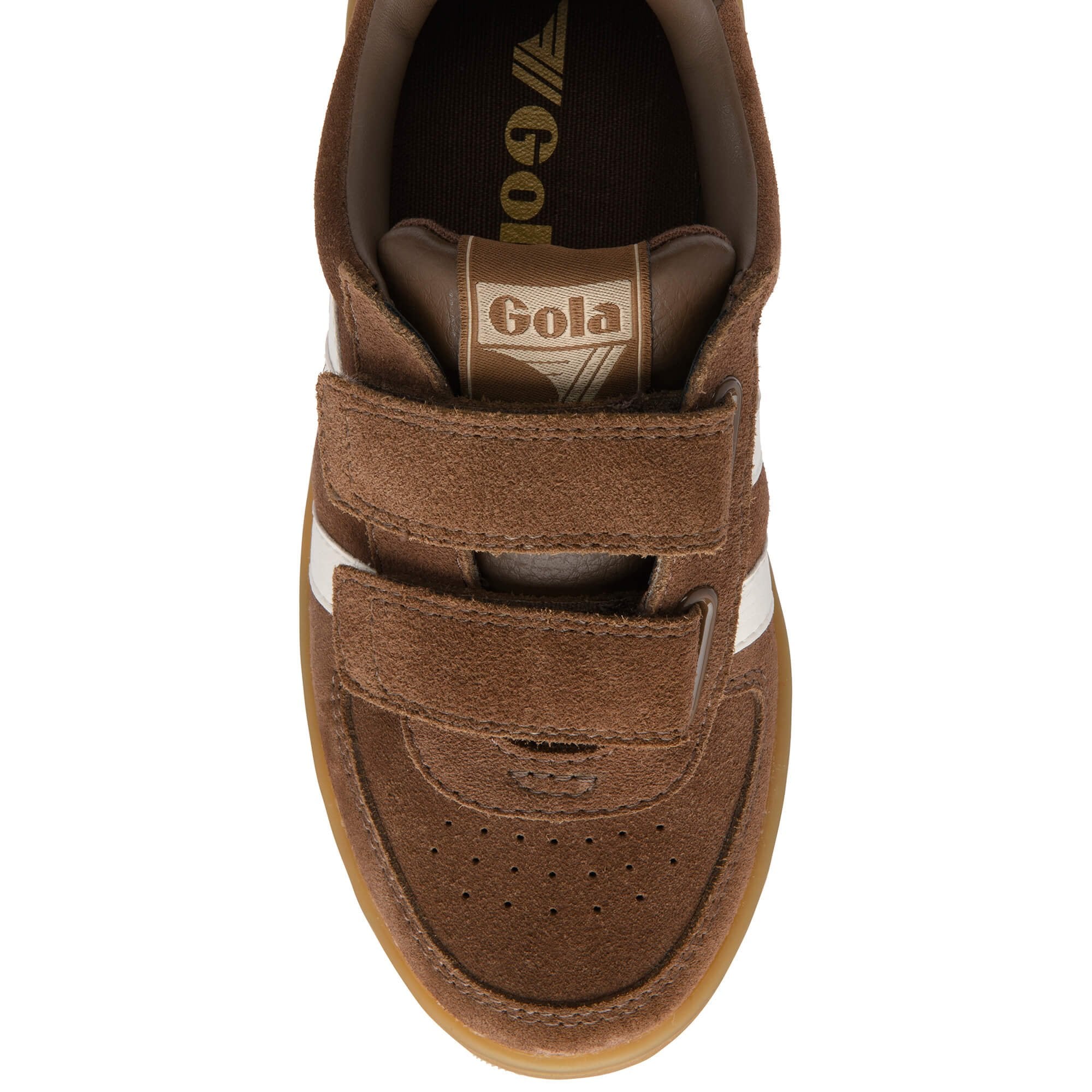 gola-hawk-wildleder-sneaker-f-r-kinder-ockerbraun-creme-mit-klettverschluss image 5