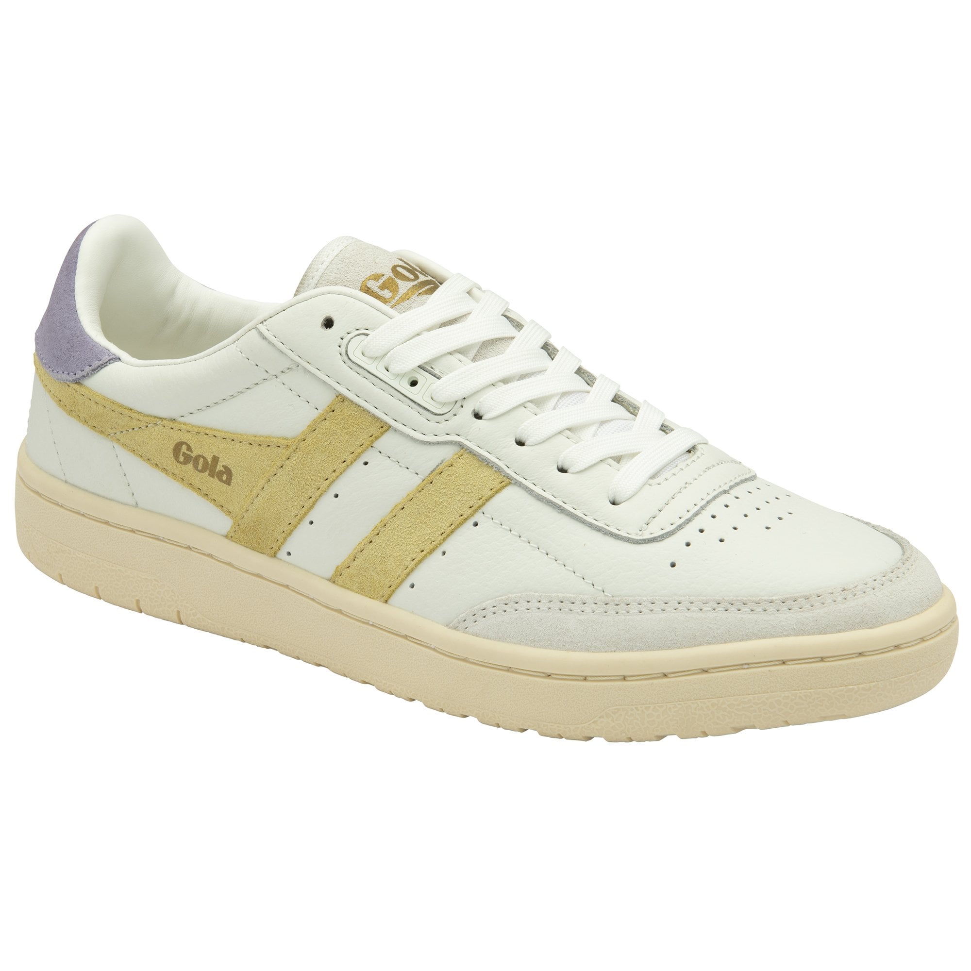 gola-falcon-damen-sneaker-wei-zitrone-lavendel-leder image 2