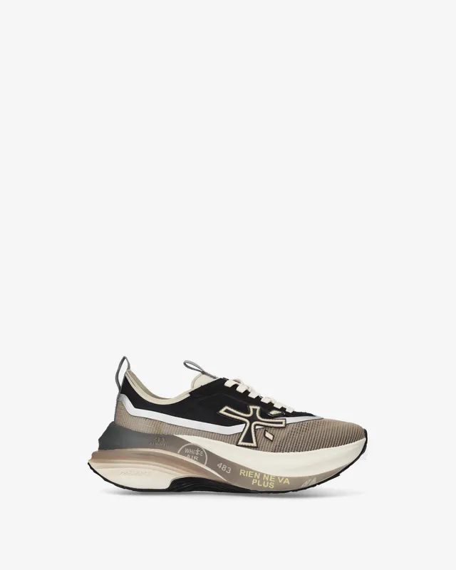 premiata-hill-0-1-8586-sneaker-damen-beige-schwarz image 1