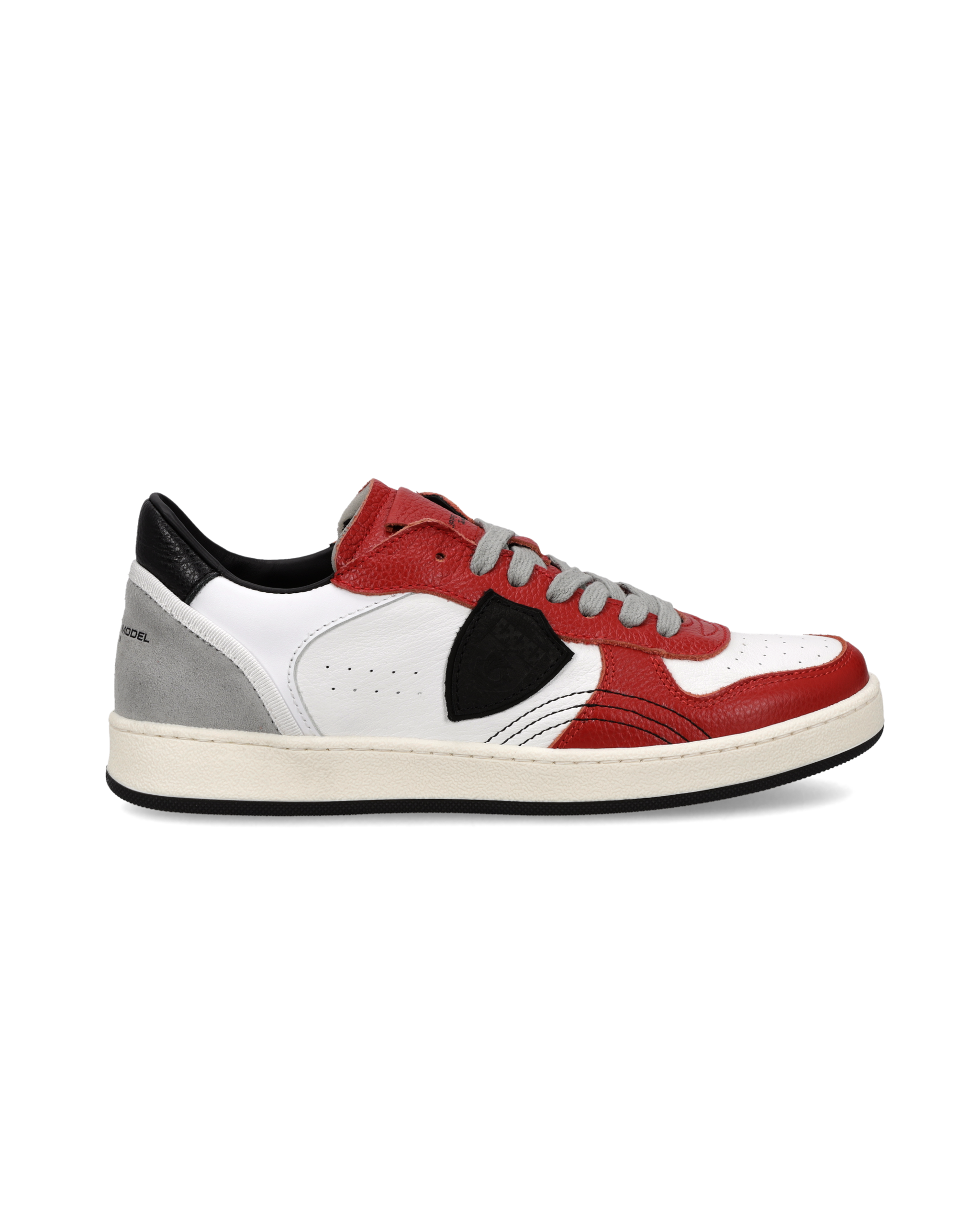 philippe-model-pgal-junior-sneaker-wei-rot-schwarz image 1