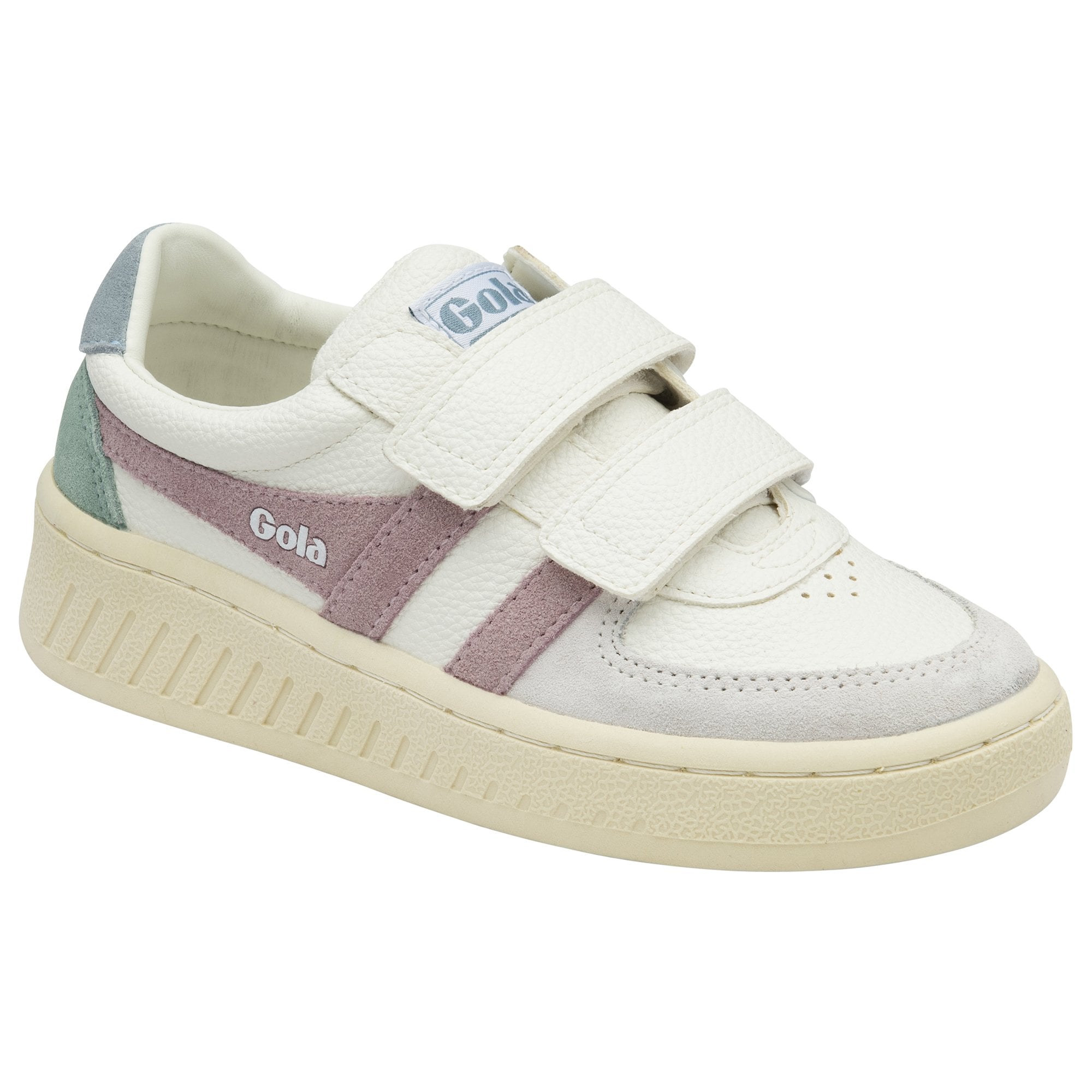 gola-grandslam-trident-strap-kinder-sneaker-wei-rosa-blau image 2