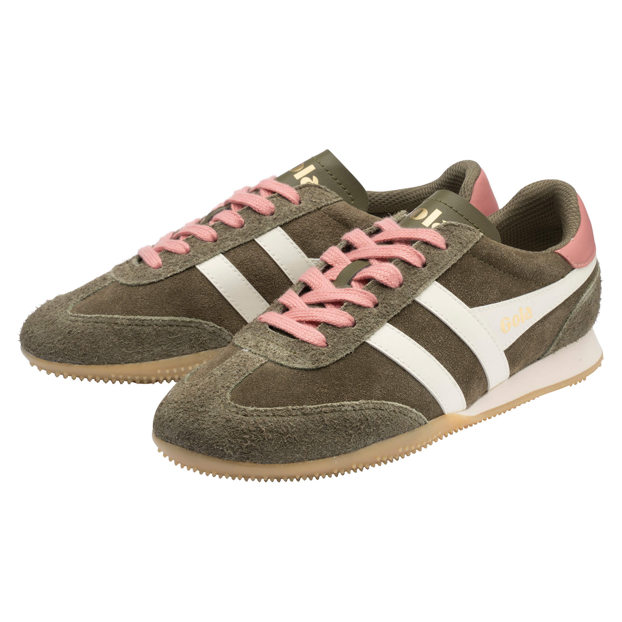gola-sprinter-wildleder-sneaker-f-r-damen-khaki-coral image 3