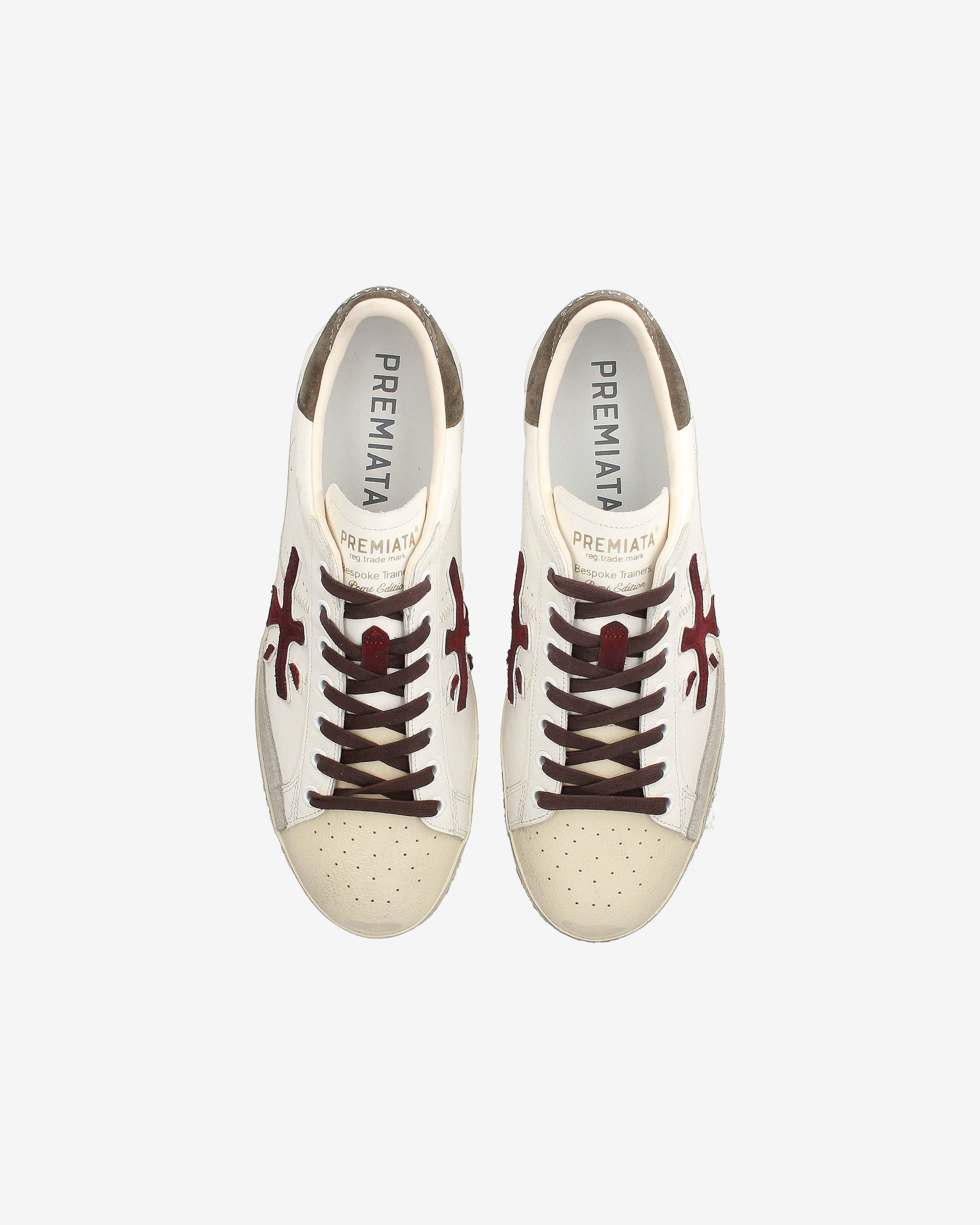 premiata-stevend-7268-damen-sneaker-creme-bordeaux image 6
