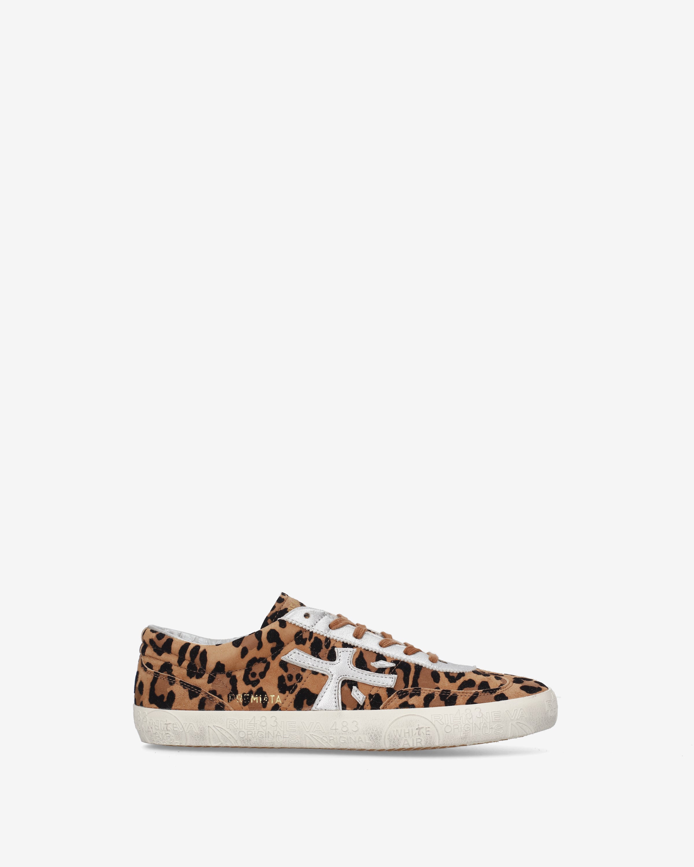 premiata-davidd-8604-damen-sneaker-suede-animal-print-beige-schwarz image 1