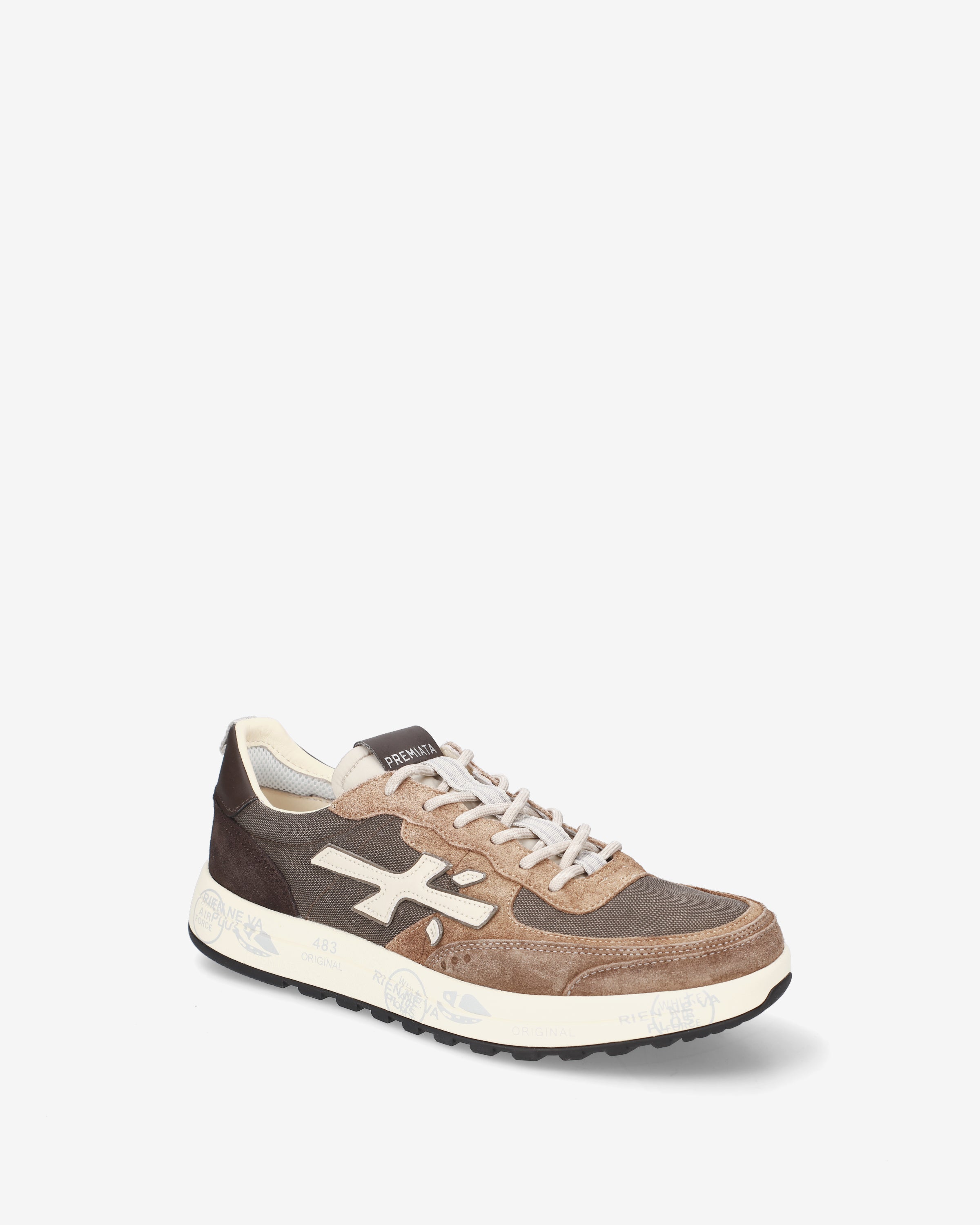 premiata-nous-8461-herren-sneaker-braun-suede image 4