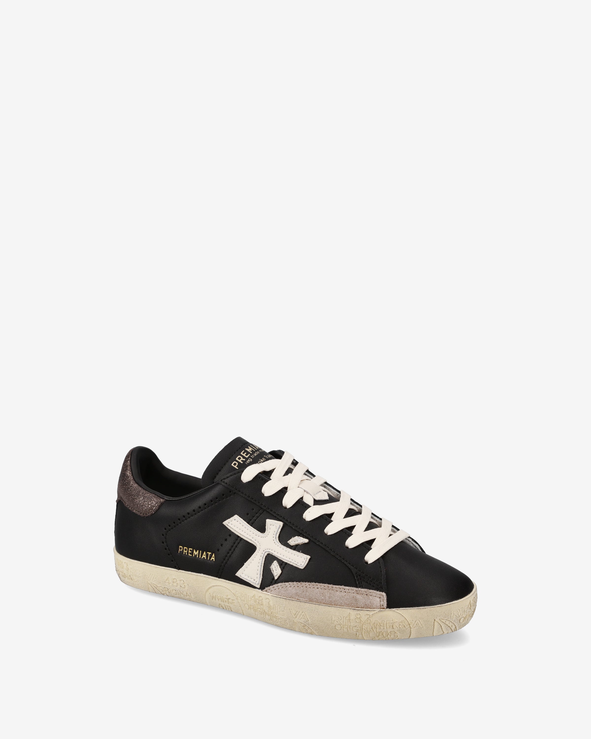 premiata-stevend-7603-sneaker-leder-suede-schwarz-panna-bronze image 4