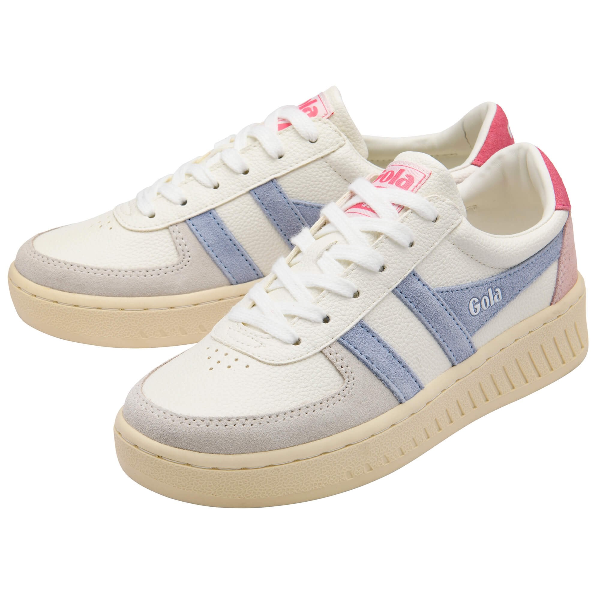 gola-grandslam-trident-damen-sneaker-wei-hellblau-neonpink image 3