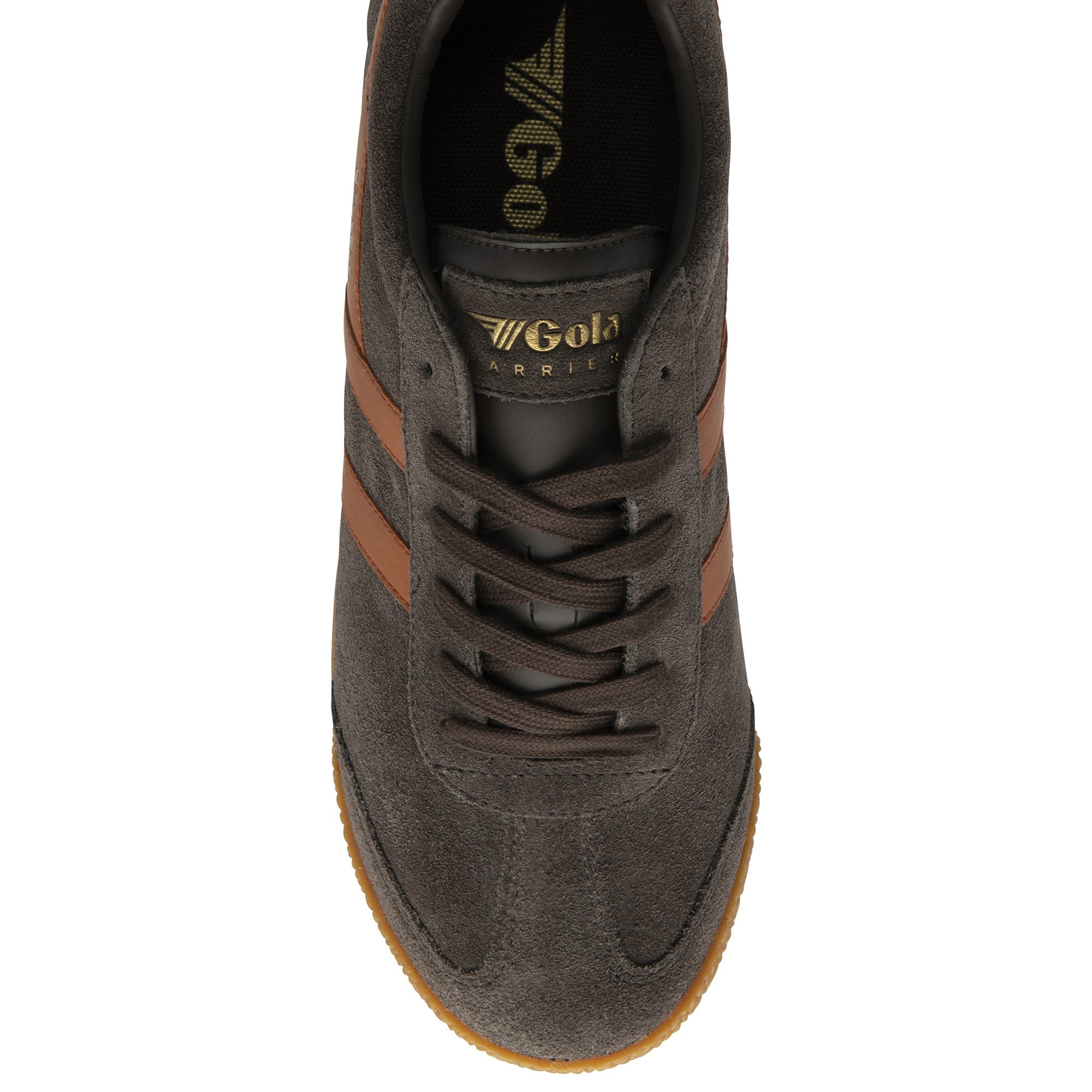 gola-harrier-herren-sneaker-dunkelbraun-wildleder-orange-1968 image 5