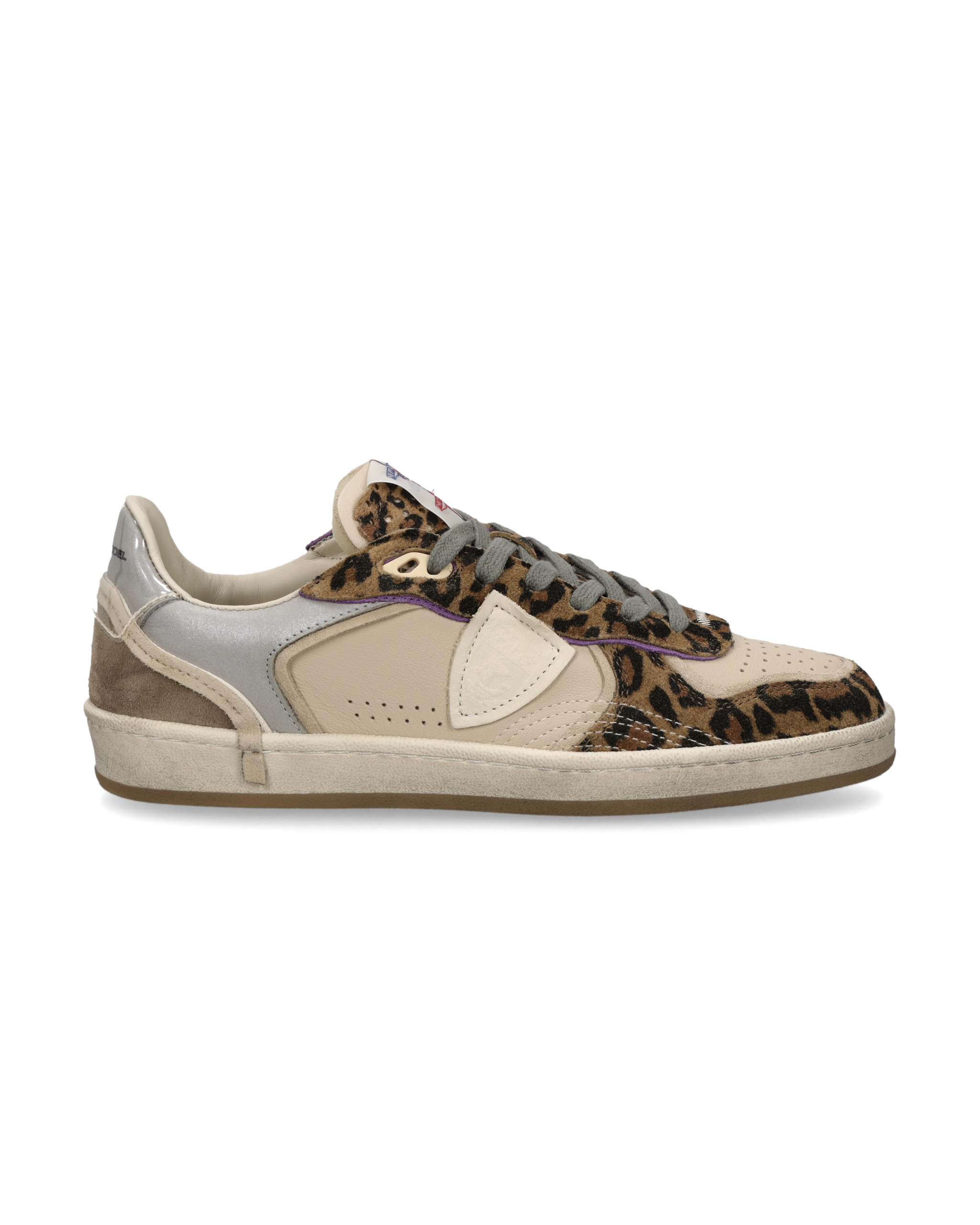 philippe-model-pgal-damen-sneaker-beige-animalier-grau image 1