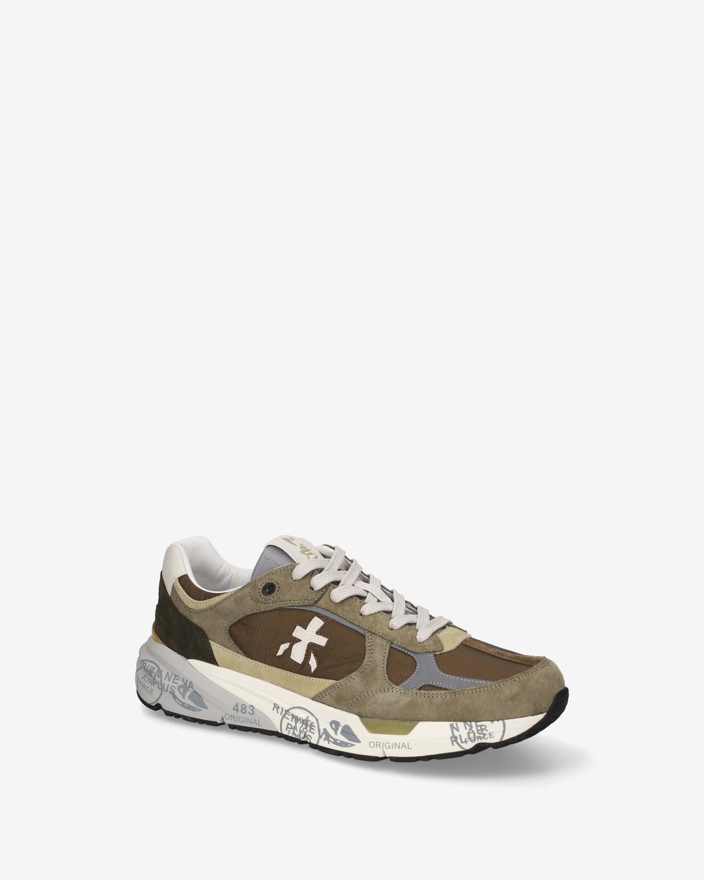 premiata-mase25-8423-sneaker-herren-salbeigr-n-braun-suede image 3