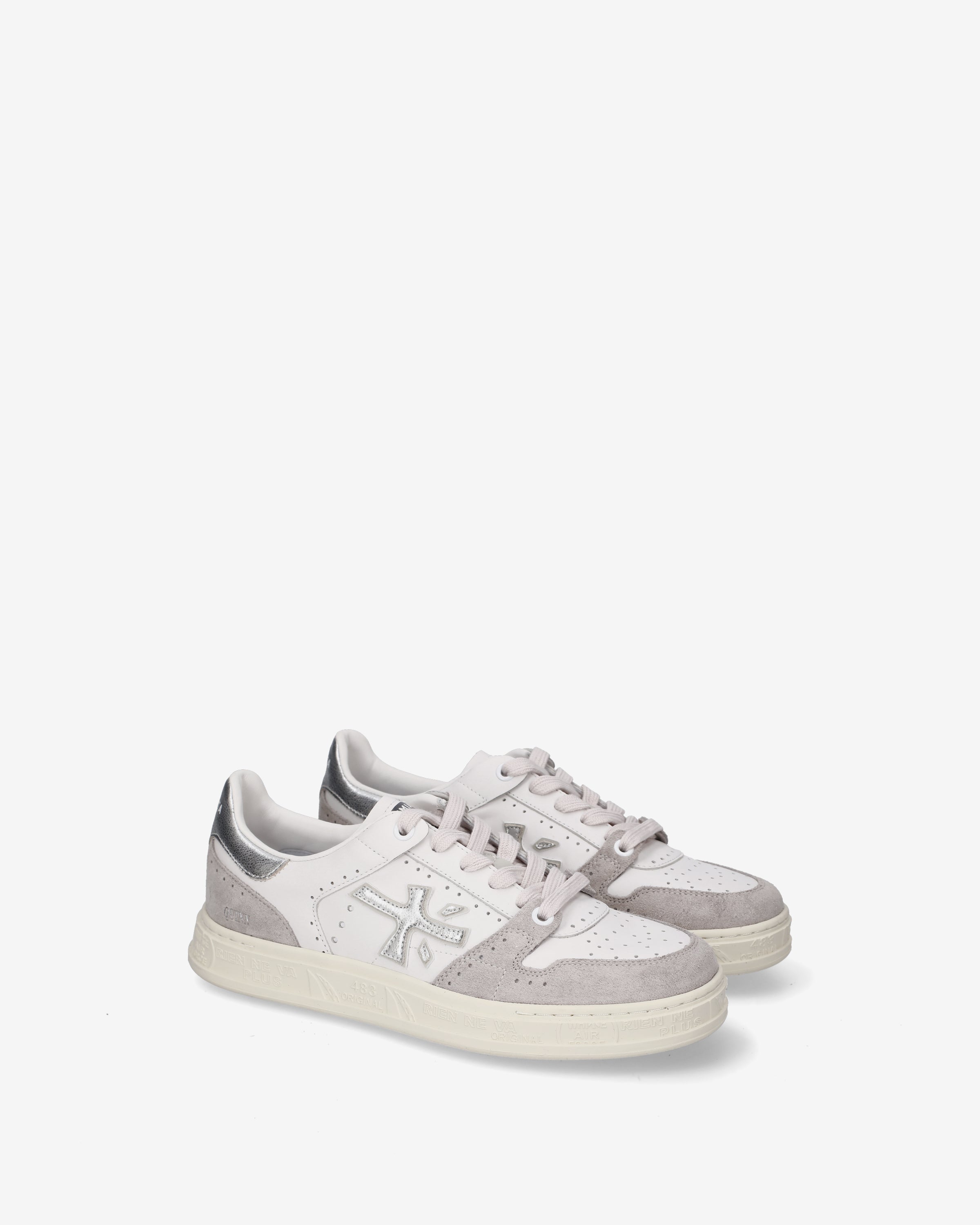 premiata-quinnd-8642-sneaker-cremeweiss-silber-damen image 2