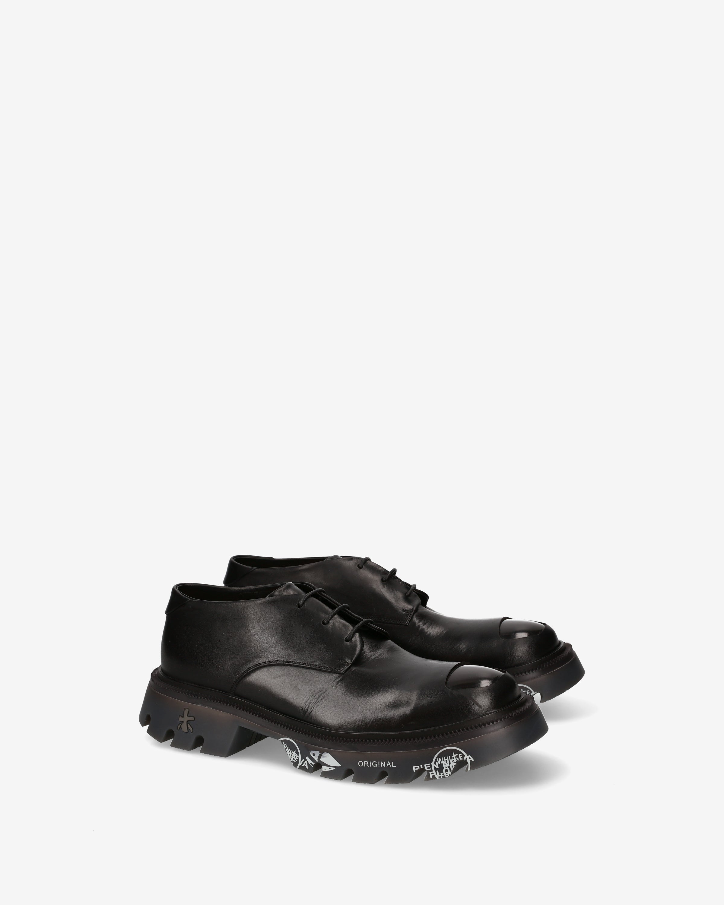 premiata-peckham-454-herren-sneaker-glattleder-schwarz-london image 2