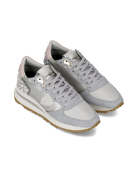 philippe-model-tropez-haute-sneaker-damen-silber-rosa-perlen image 5