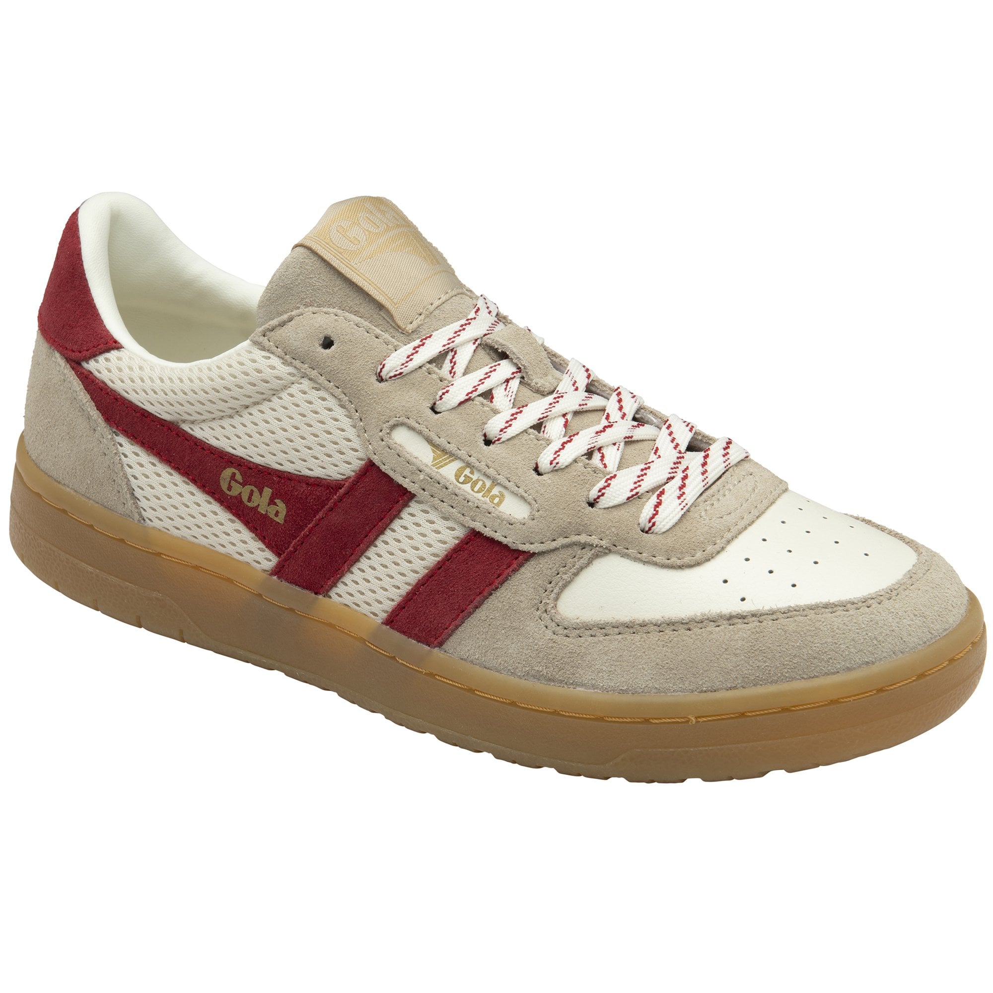 gola-hawk-83-damen-sneaker-wei-tiefrot-mit-mesh image 2