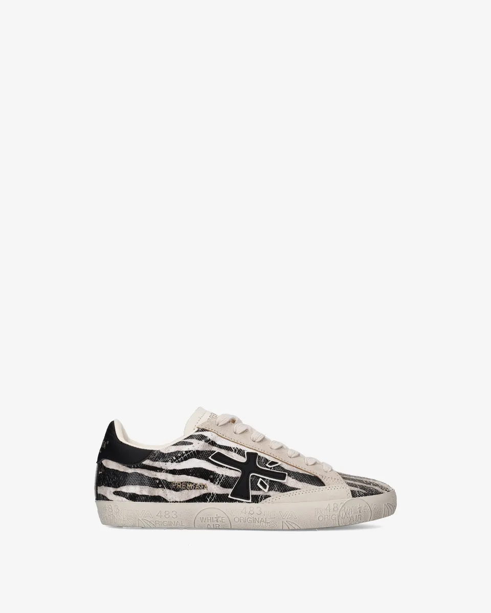 premiata-stevend-8053-sneaker-panna-schwarz-animalier-suede image 1