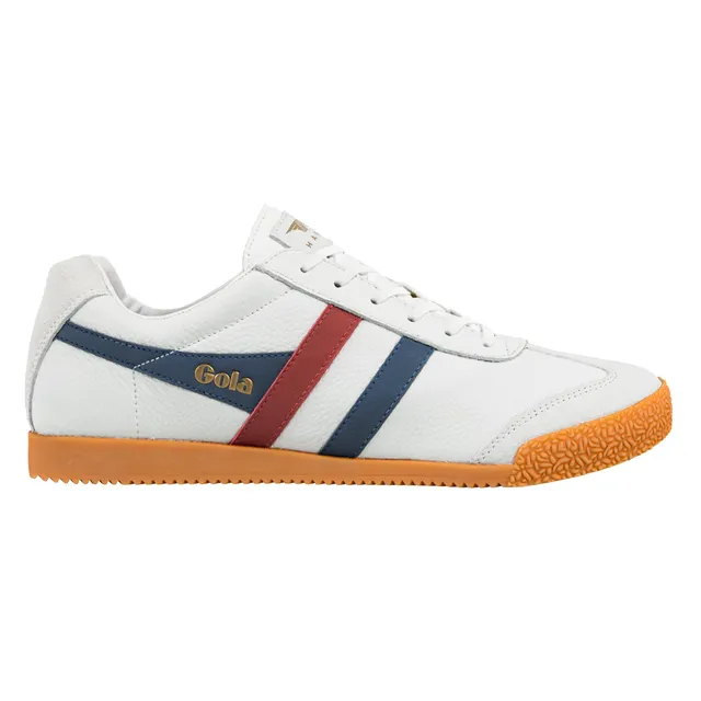 gola-harrier-herren-sneaker-aus-leder-flaggschiff-klassiker-in-wei-marineblau-ro image 1