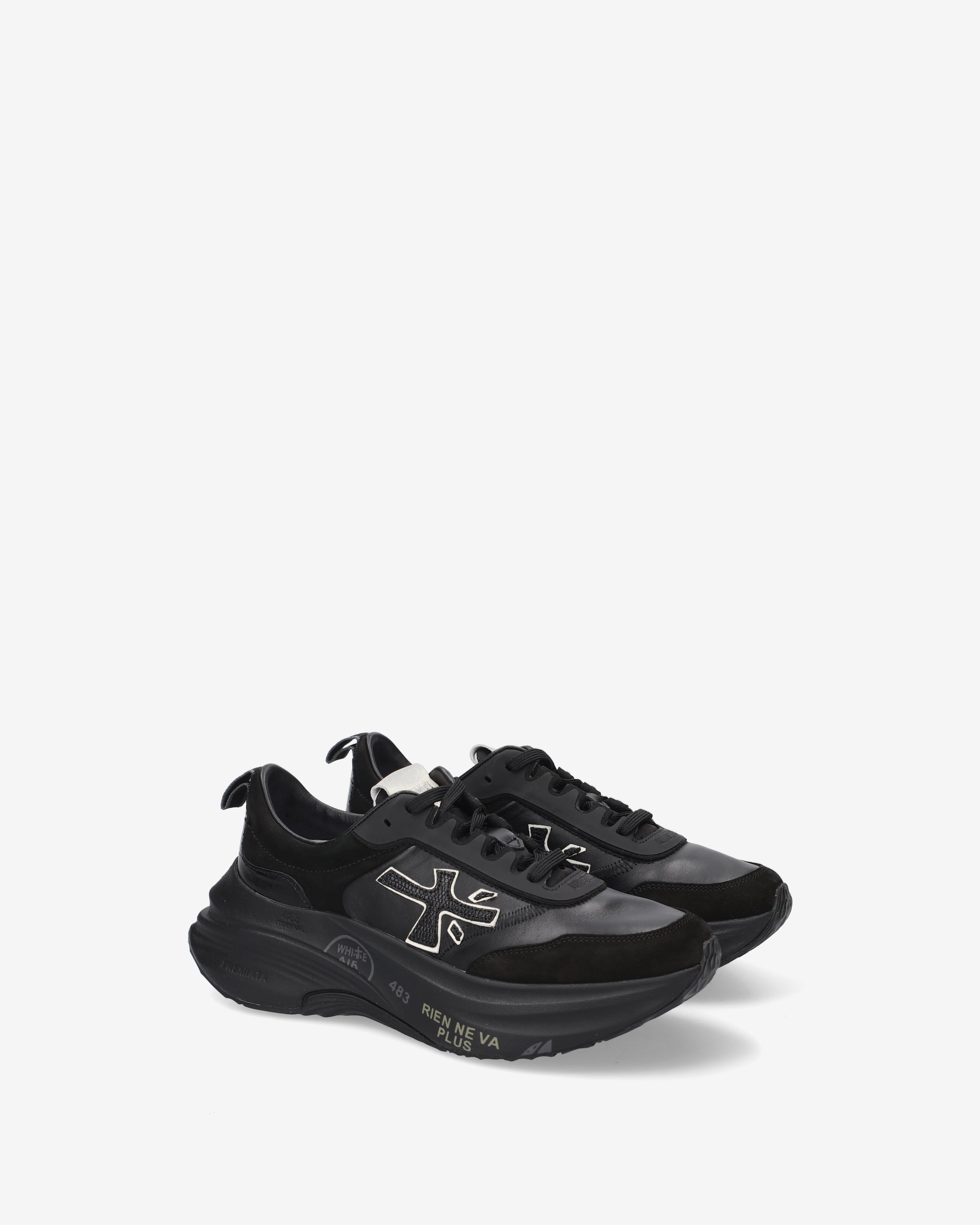 premiata-hill-7905-damen-herren-sneaker-maxi-sohle-schwarz image 2