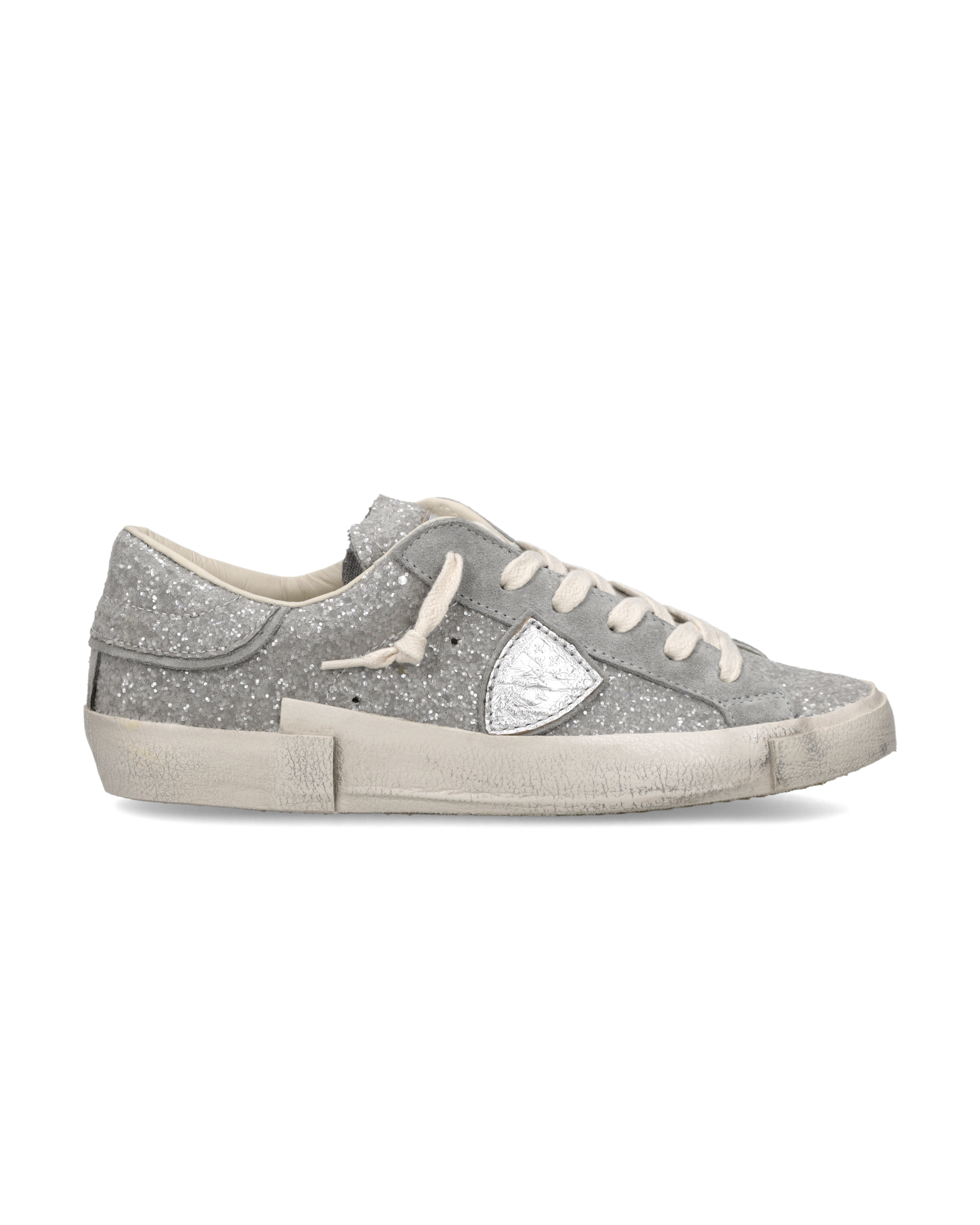 philippe-model-prsx-sneaker-damen-silber-glitzer image 1