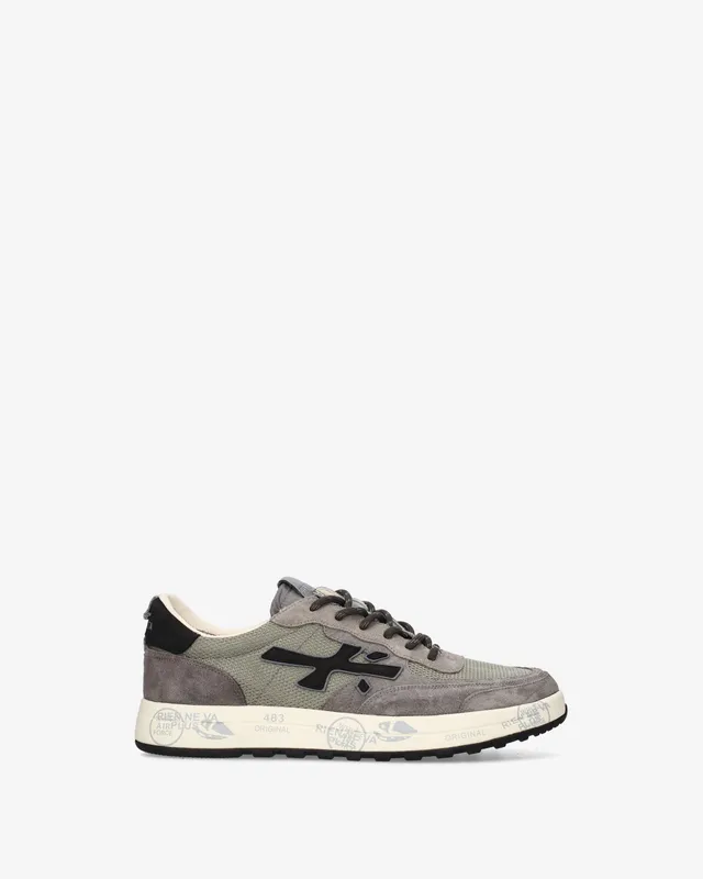 premiata-nous-8459-sneaker-herren-beige-tortora-mit-schwarz image 1